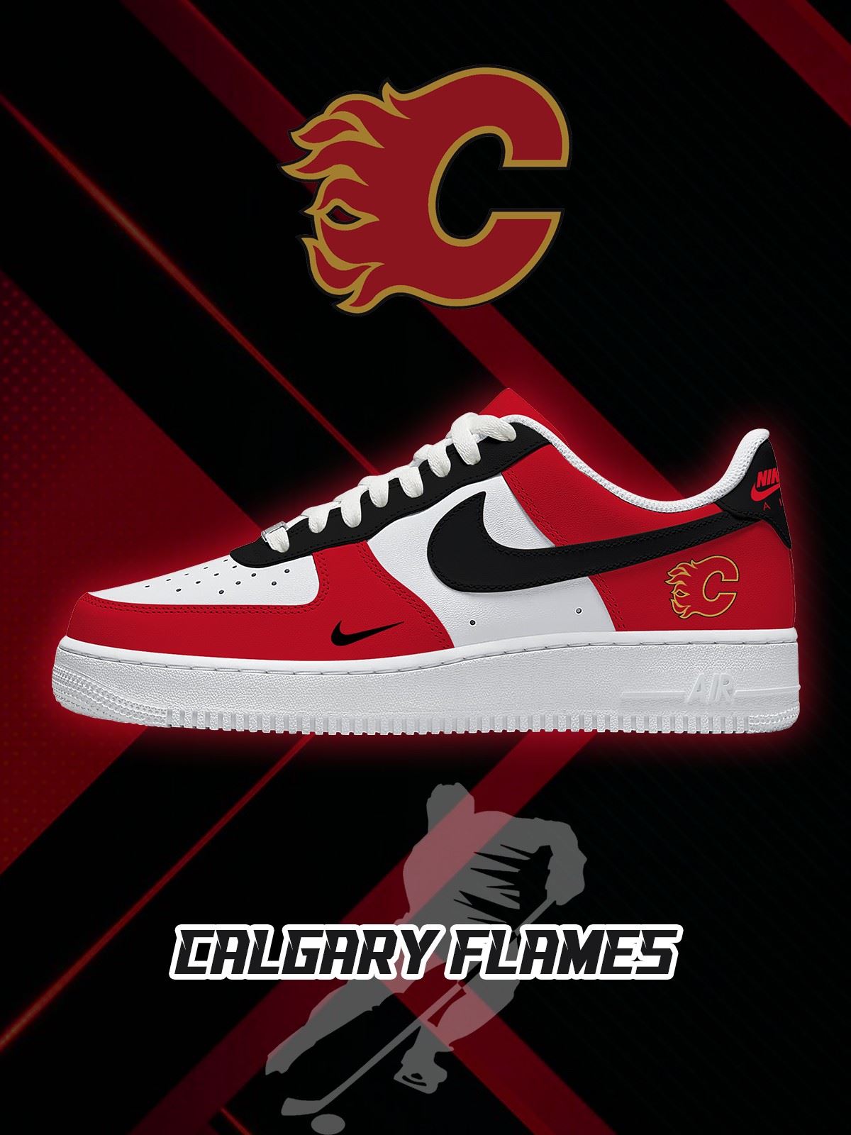 Calgary Hockey V.1 Custom Air-Style Sneakers