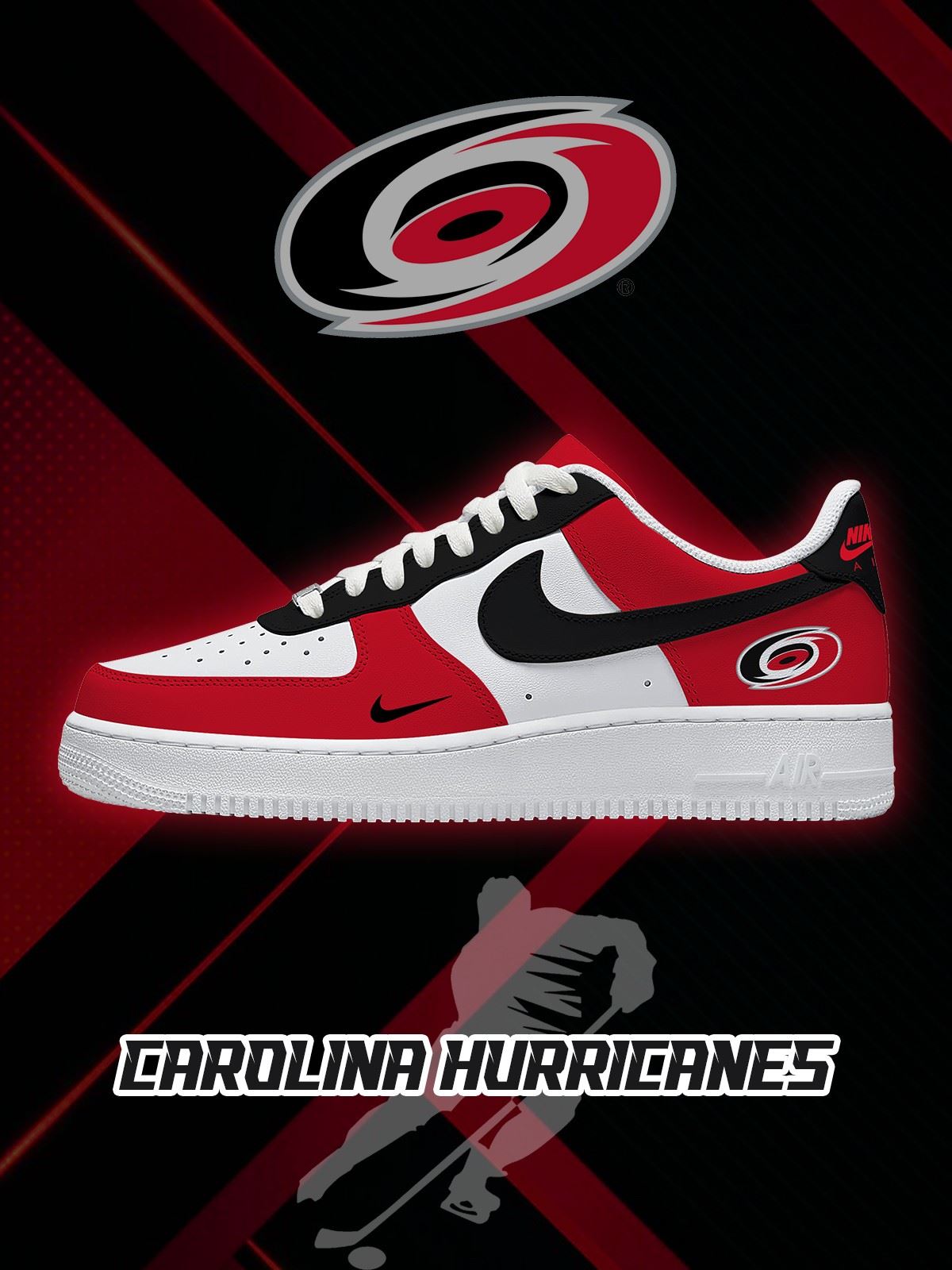 Carolina Hockey V.1 Custom Air-Style Sneakers