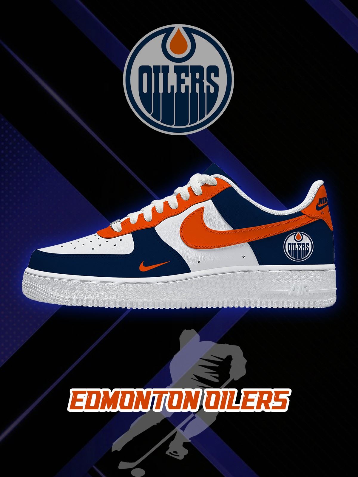 Edmonton Hockey V.1 Custom Air-Style Sneakers