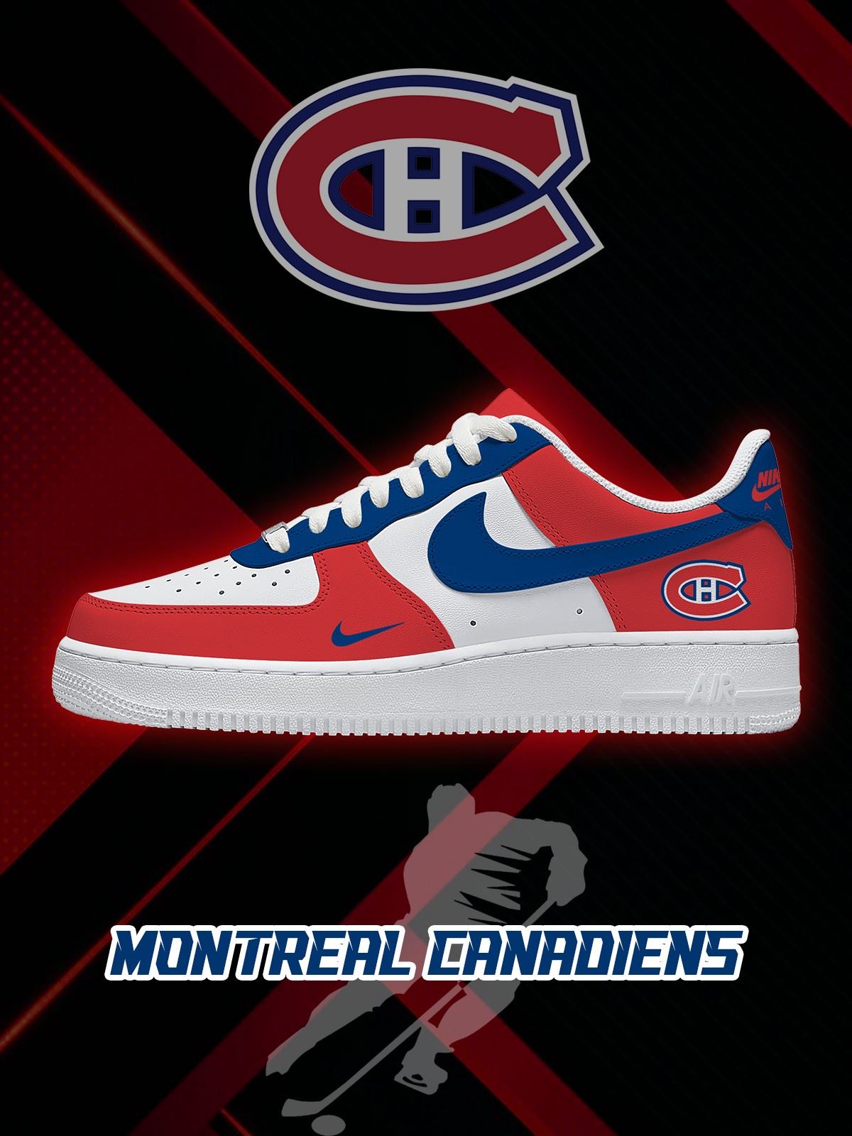 Montreal Hockey V.1 Custom Air-Style Sneakers