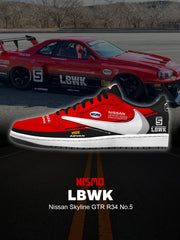 Skyline GTR R34 No.5 V.1 Custom TS Low Sneakers