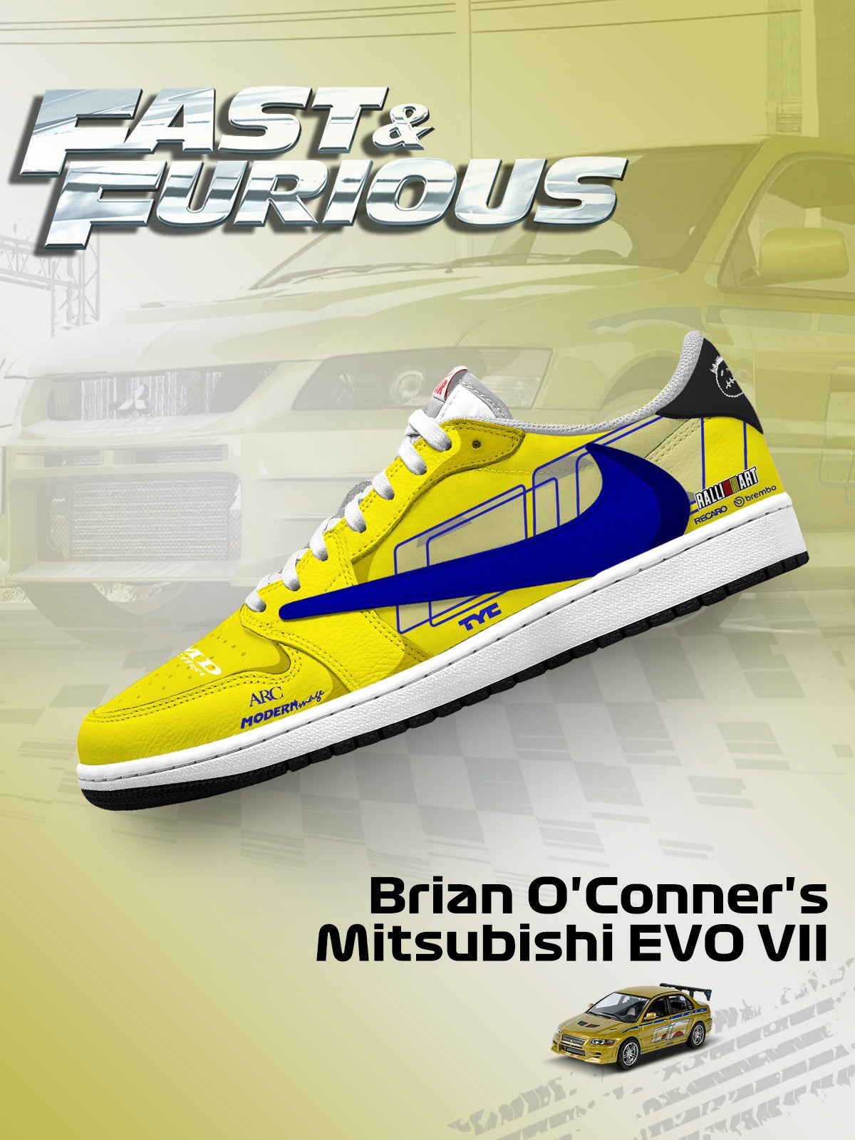 Brian O'Conner's EVO VII V.1 Custom TS Low Sneakers