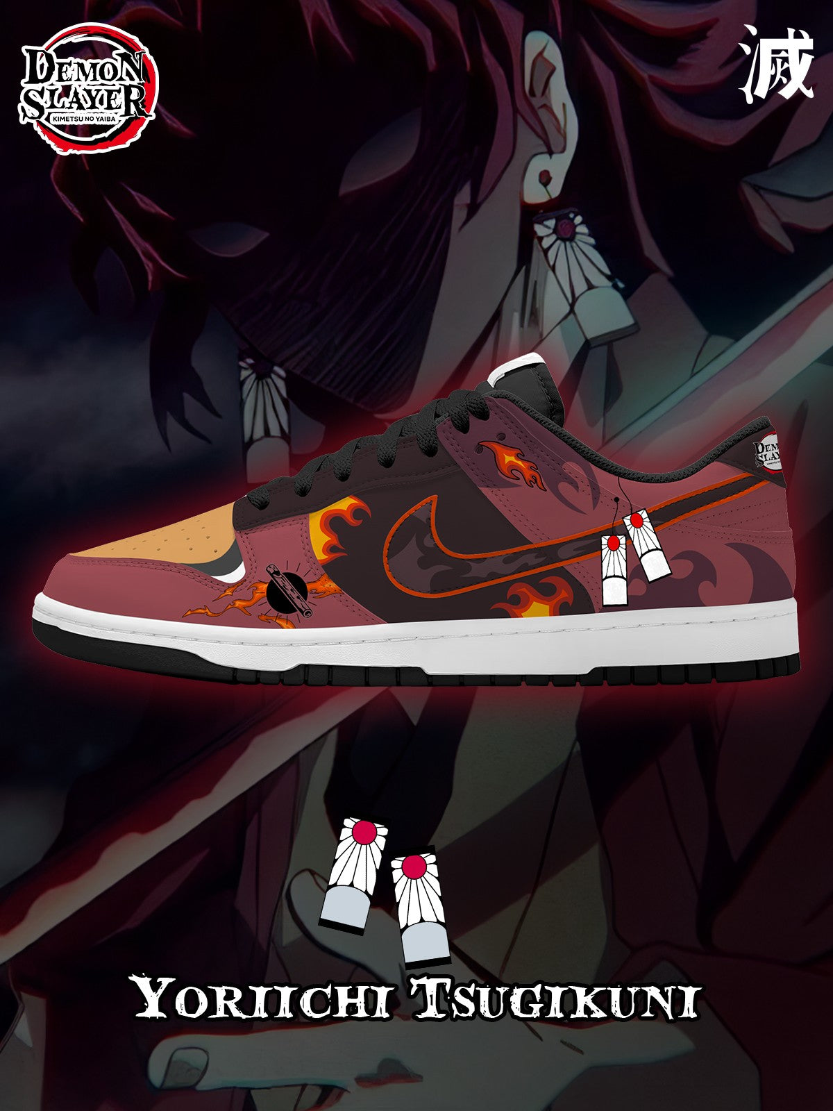 Yoriichi Tsugikuni V.1 Custom Court-Low Sneakers