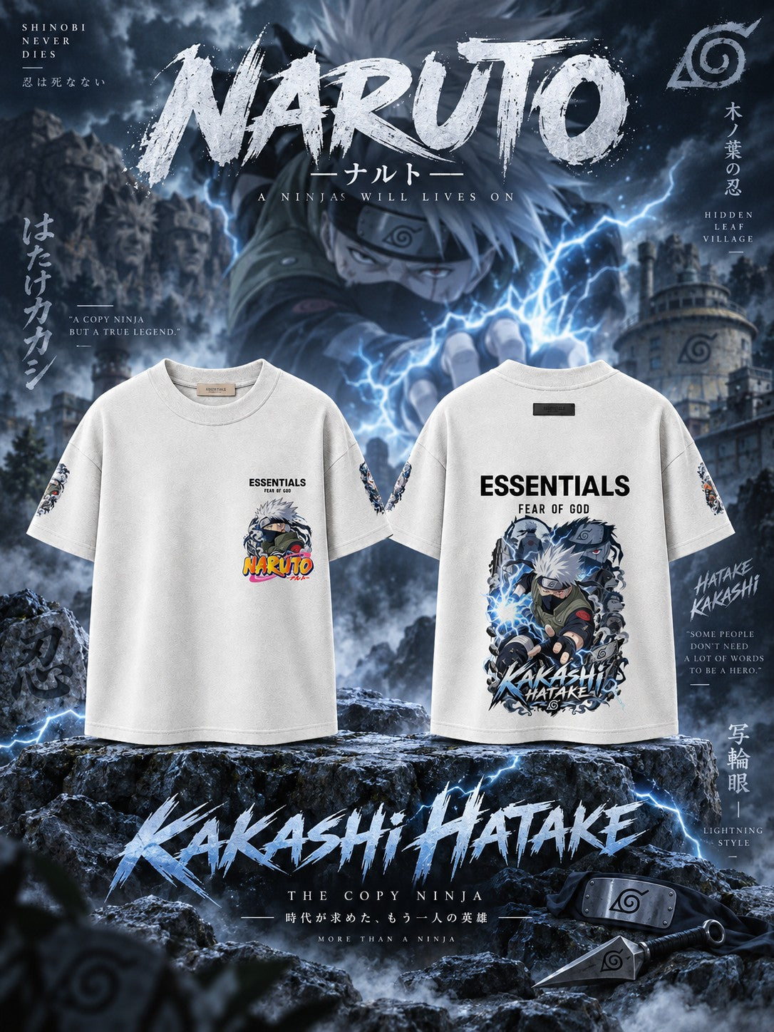 Kakashi Hatake V.1 Custom Ess. T-Shirt