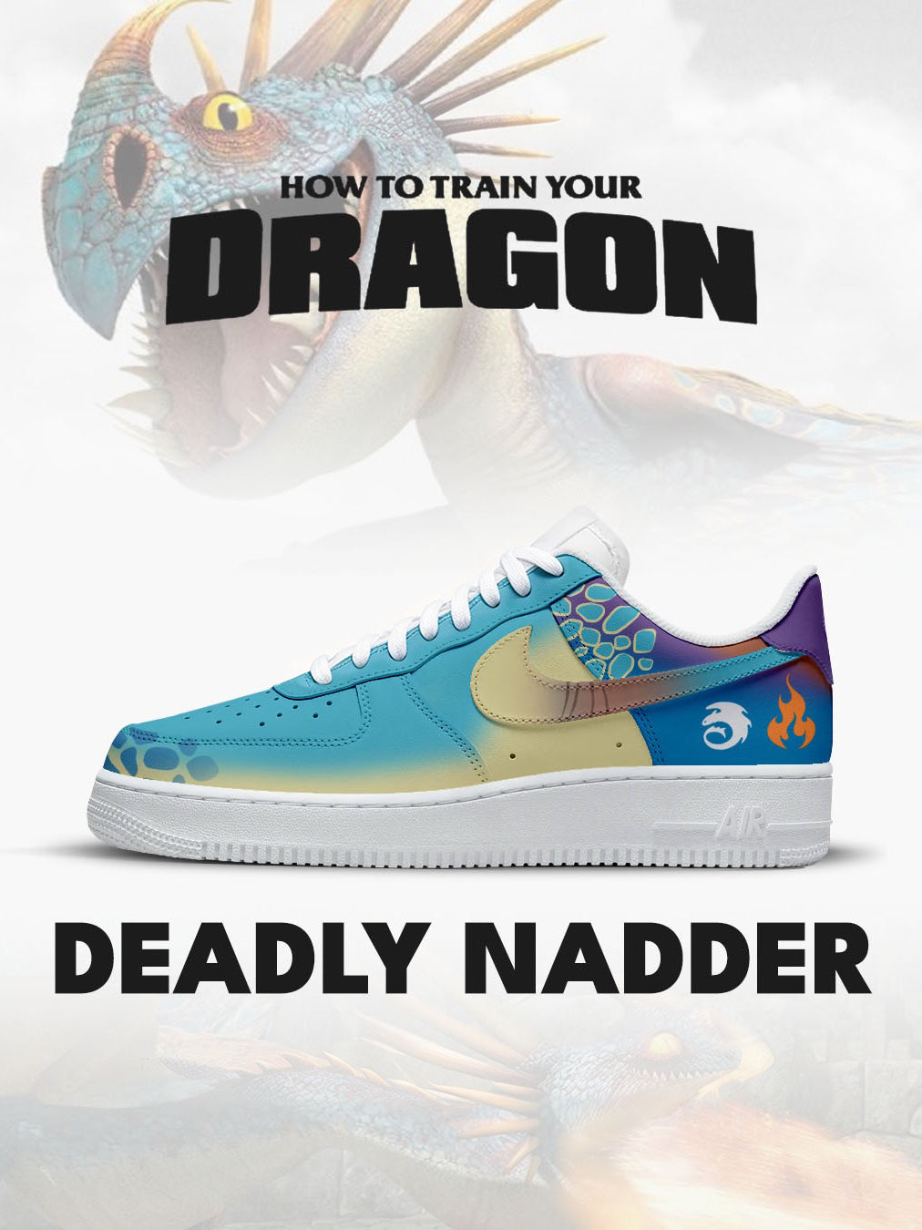 Deadly Nadder V.1 Custom Air-Style Sneakers