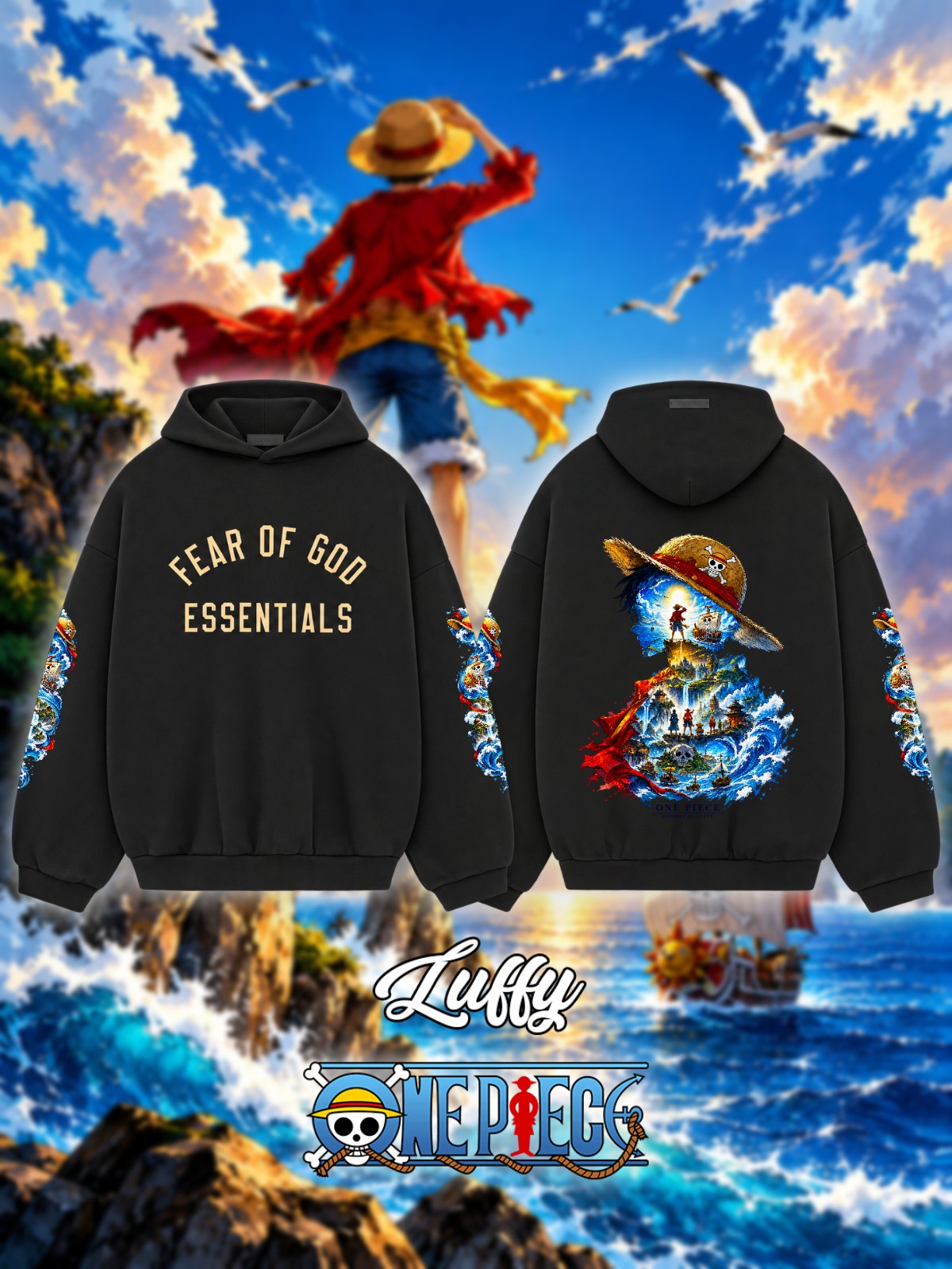 Luffy V.6 Custom Ess. Hoodie