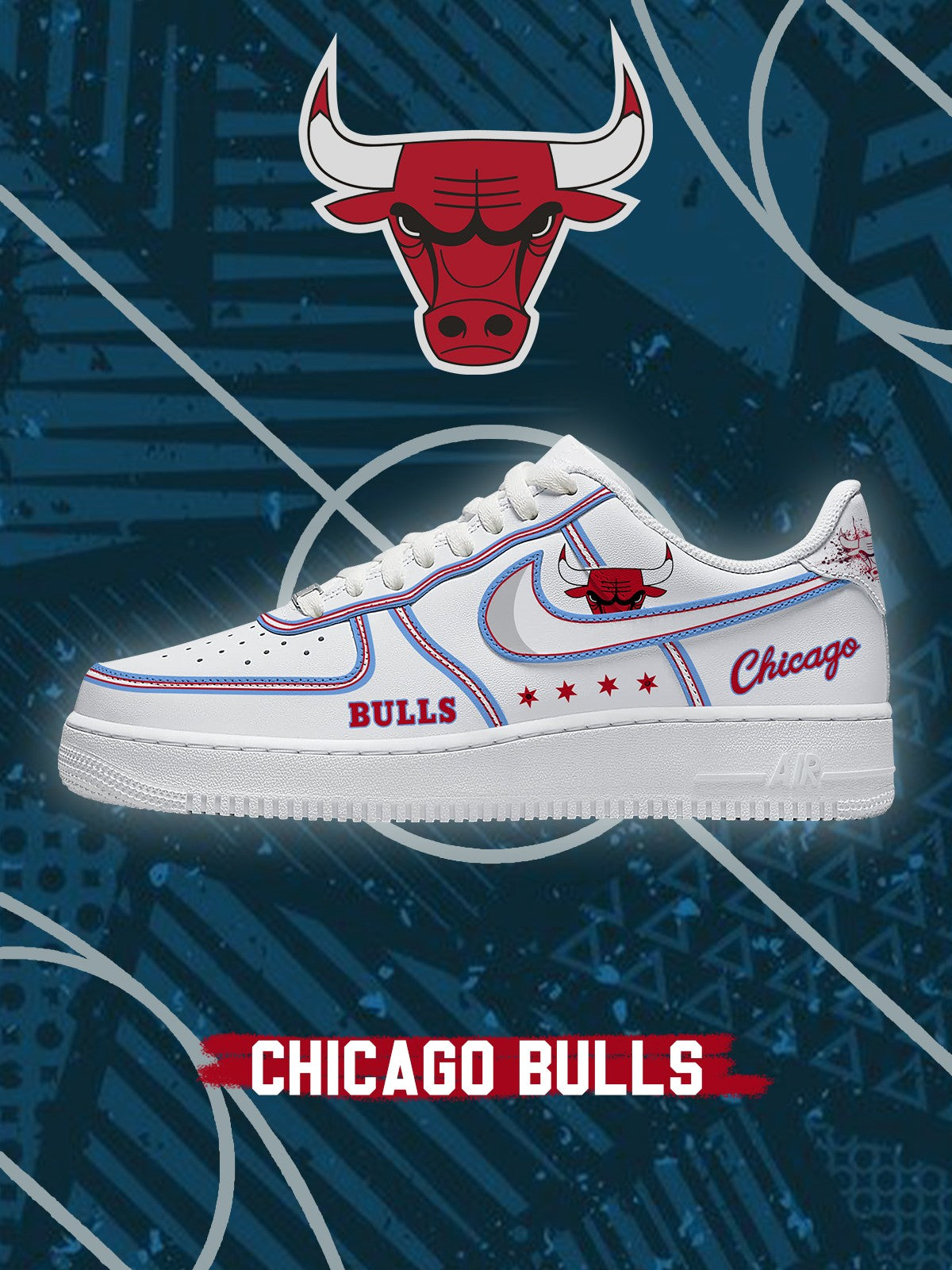 Chicago Basketball V.2 Custom Air-Style Sneakers