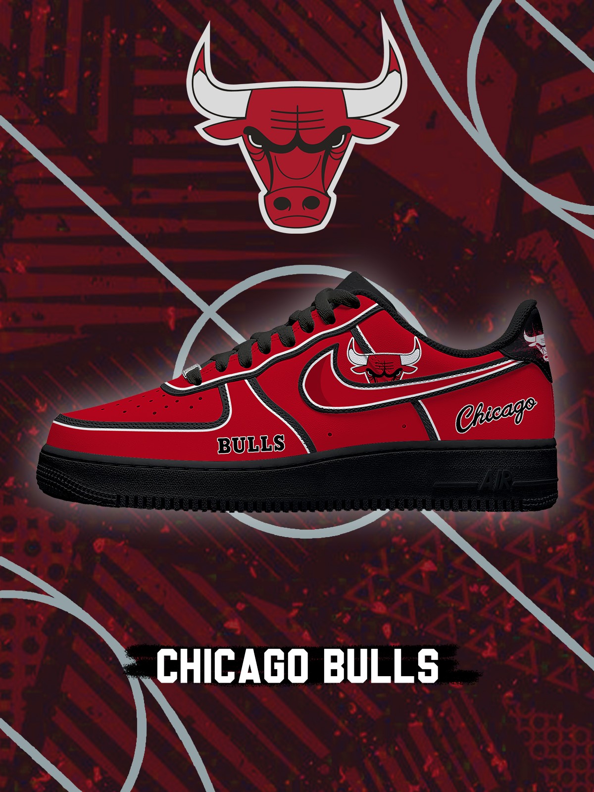 Chicago Basketball V.3 Custom Air-Style Sneakers