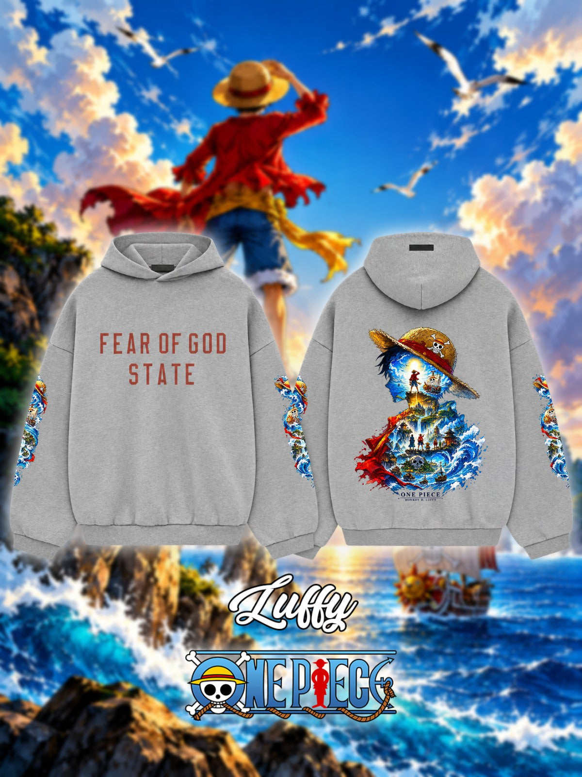 Luffy V.6 Custom Ess. Hoodie