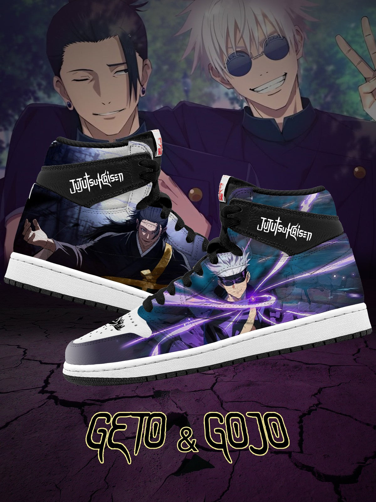 Geto und Gojo V.1 Custom TS High Sneakers