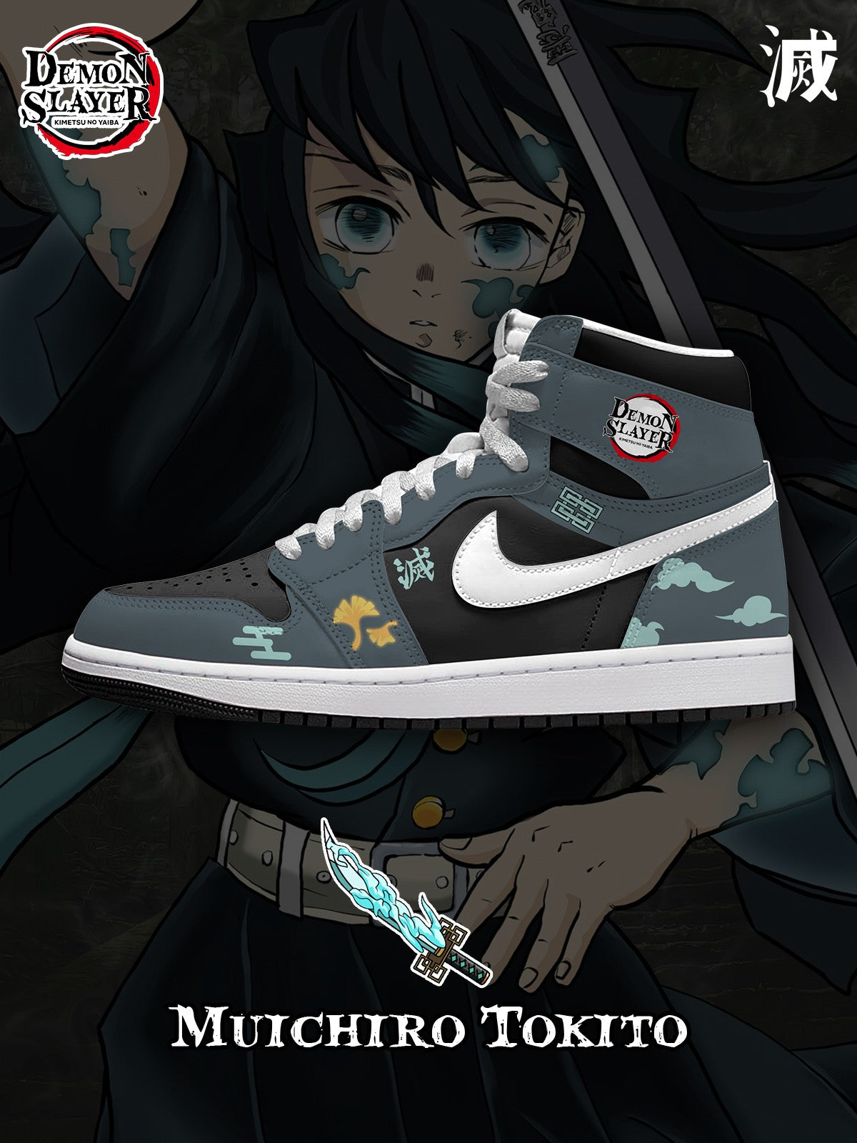 Muichiro Tokito V.1 Custom High-Top Sneakers