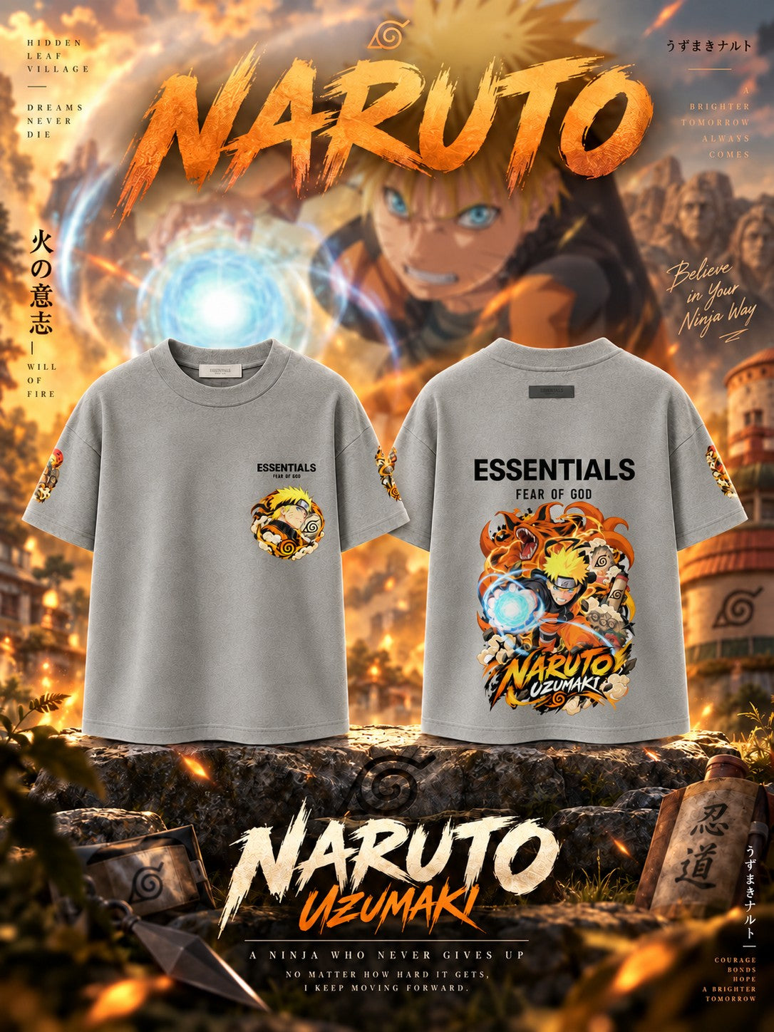 Naruto Uzumaki V.1 Custom Ess. T-Shirt
