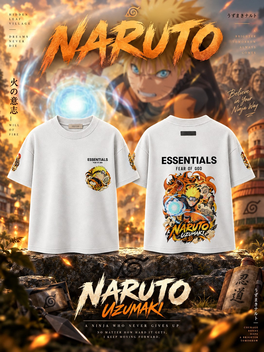 Naruto Uzumaki V.1 Custom Ess. T-Shirt