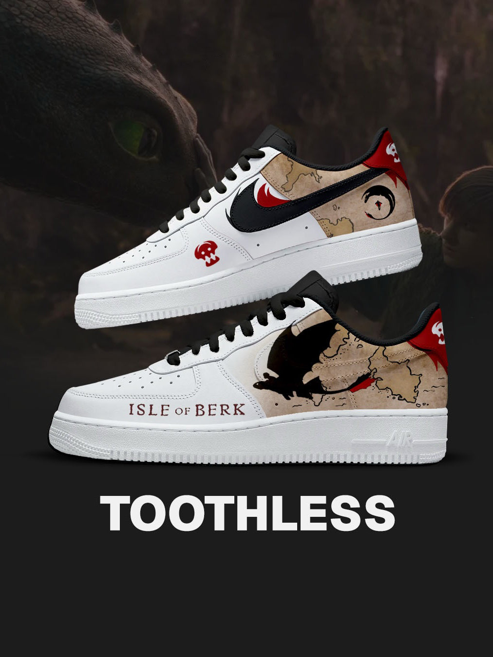 Toothless V.1 Custom Air-Style Sneakers