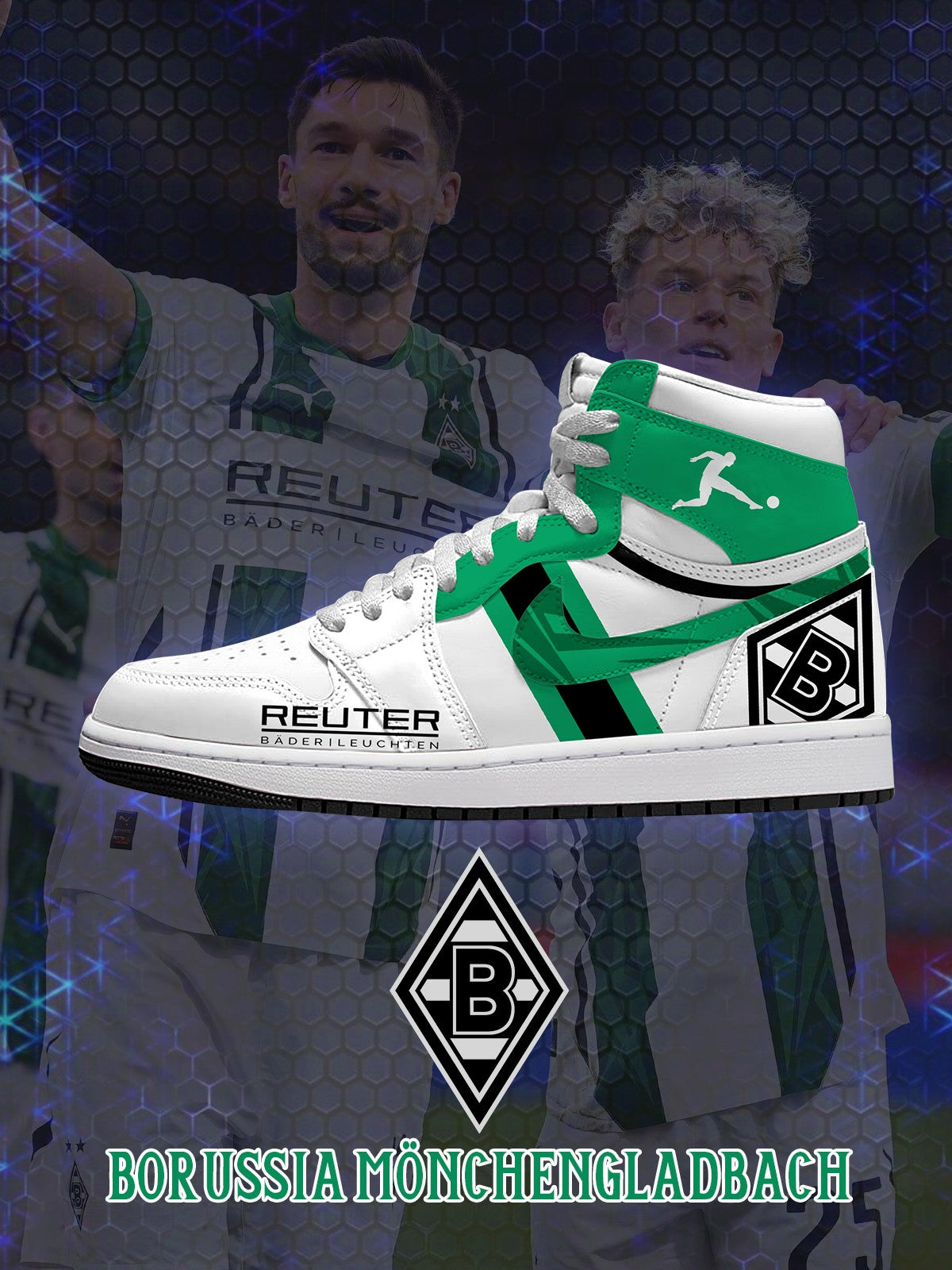 Borussia MG V.1 Custom High-Top Sneakers