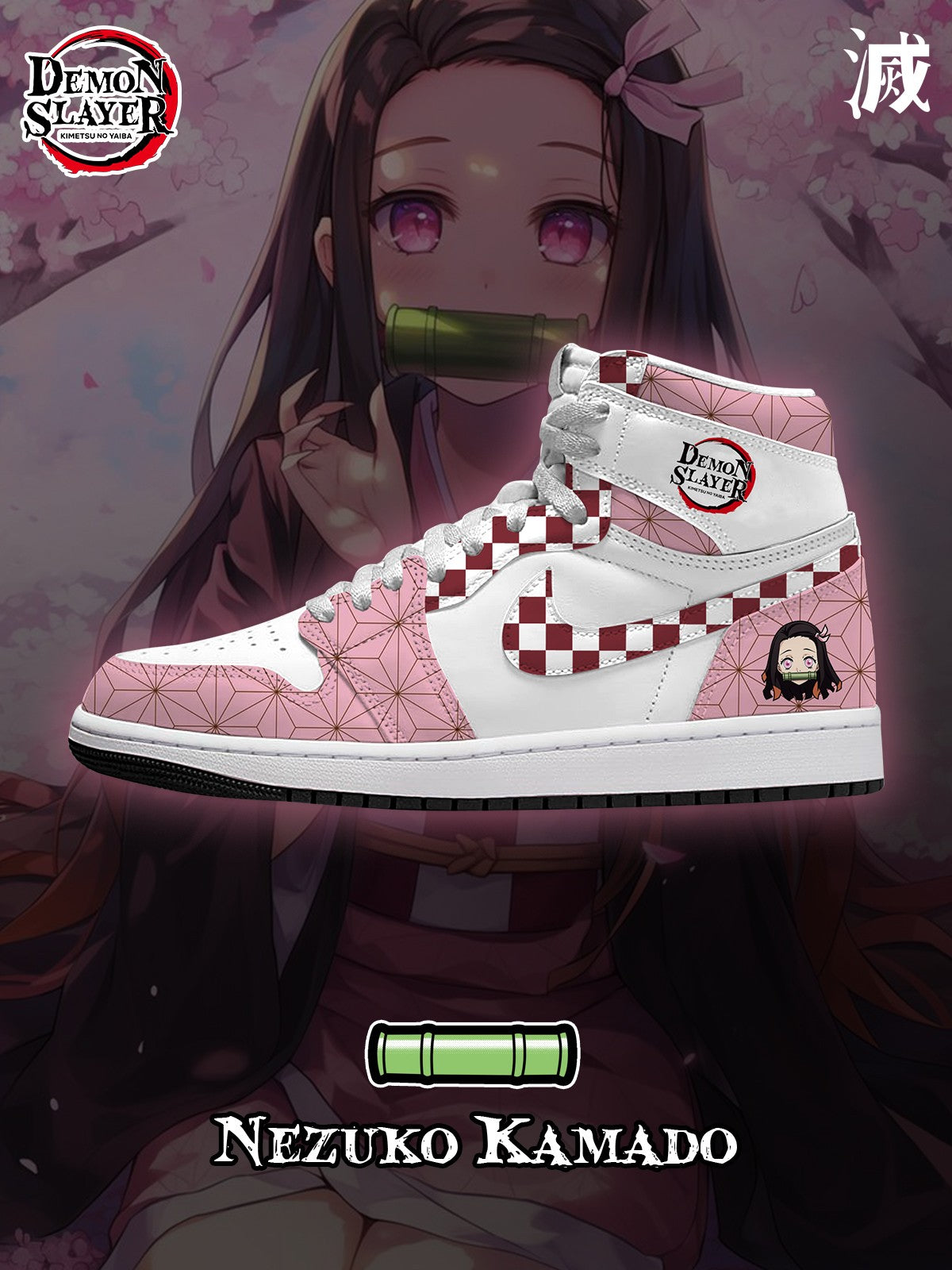 Nezuko Kamado V.2 Custom High-Top-Sneaker