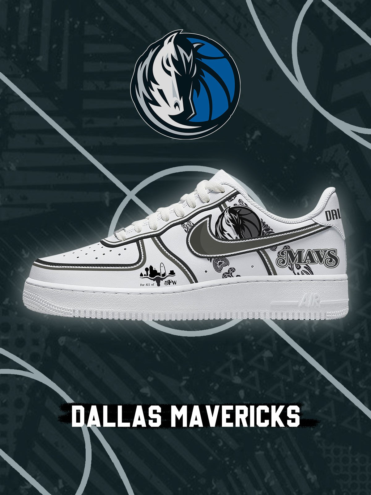 Dallas Basketball V.2 Custom Air-Style Sneakers
