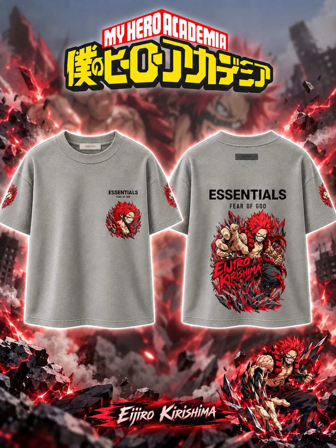 Eijiro Kirishima V.1 Custom Ess. T-Shirt