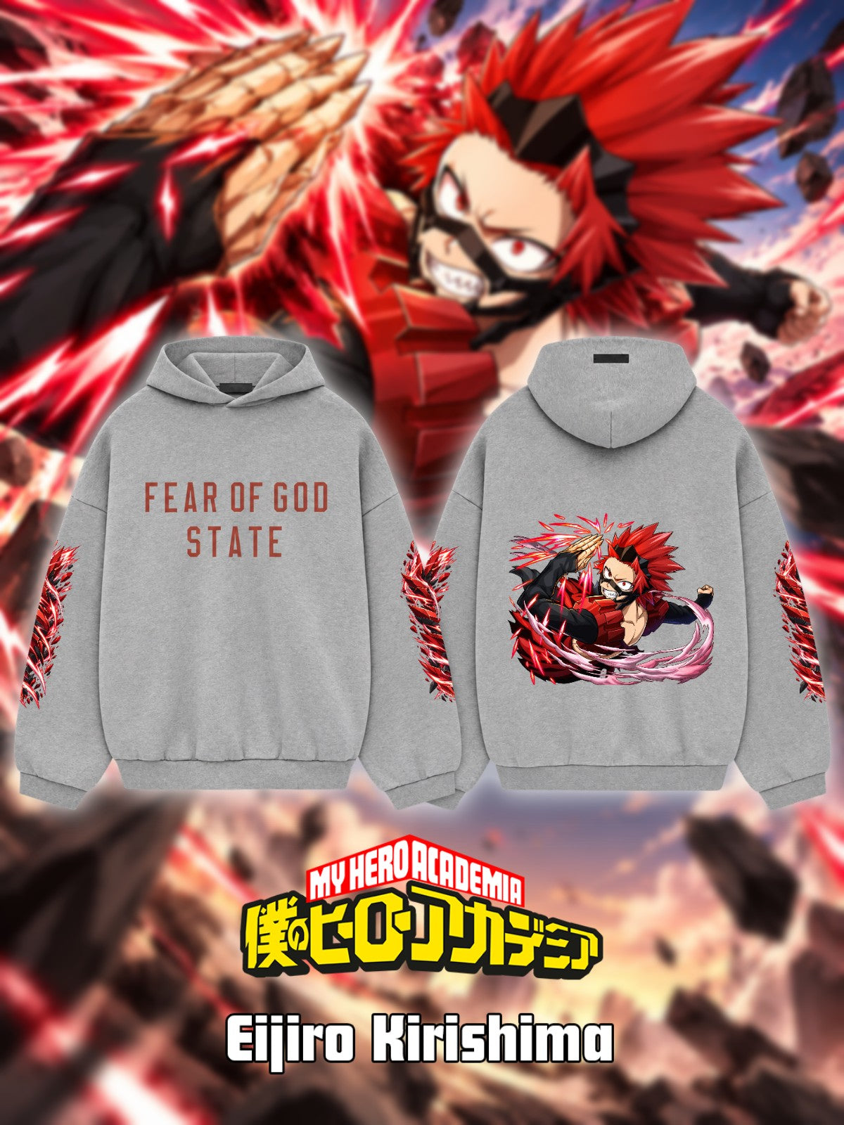 Eijiro Kirishima V.1 Custom Ess. Hoodie