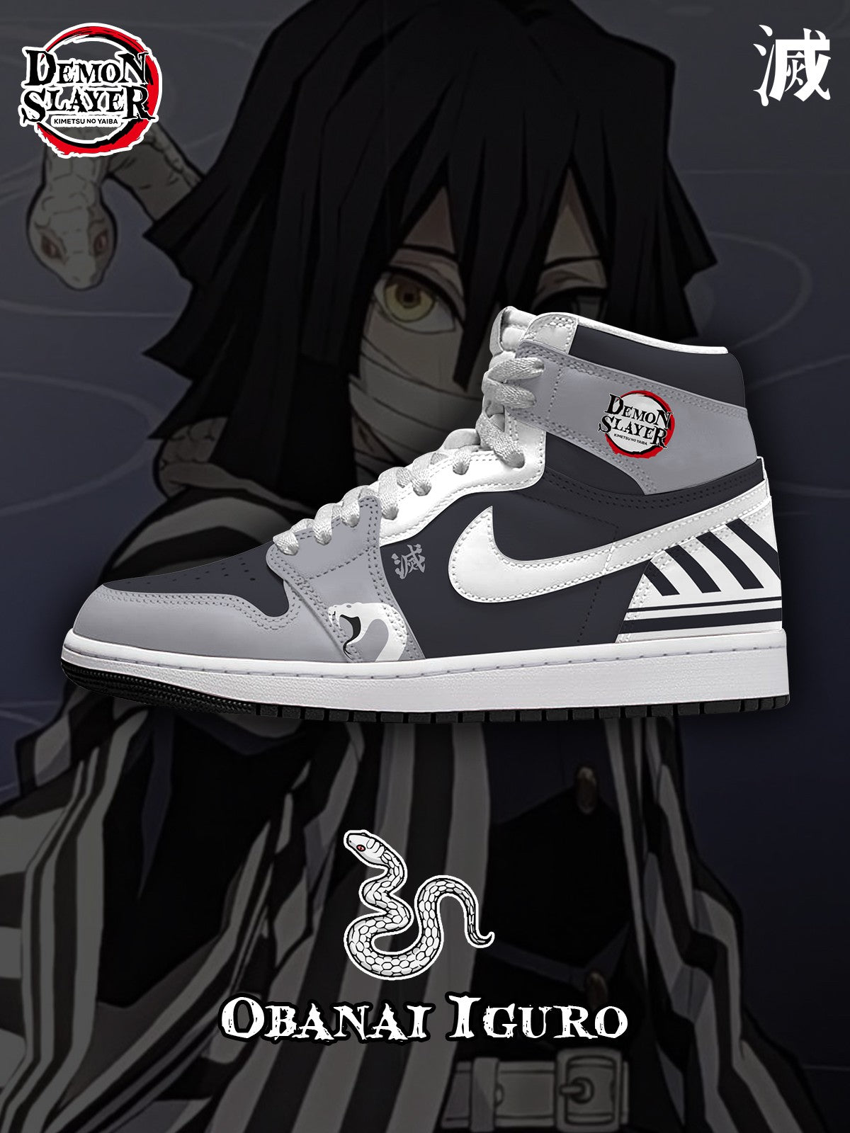 Obanai Iguro V.1 Custom High-Top-Sneaker