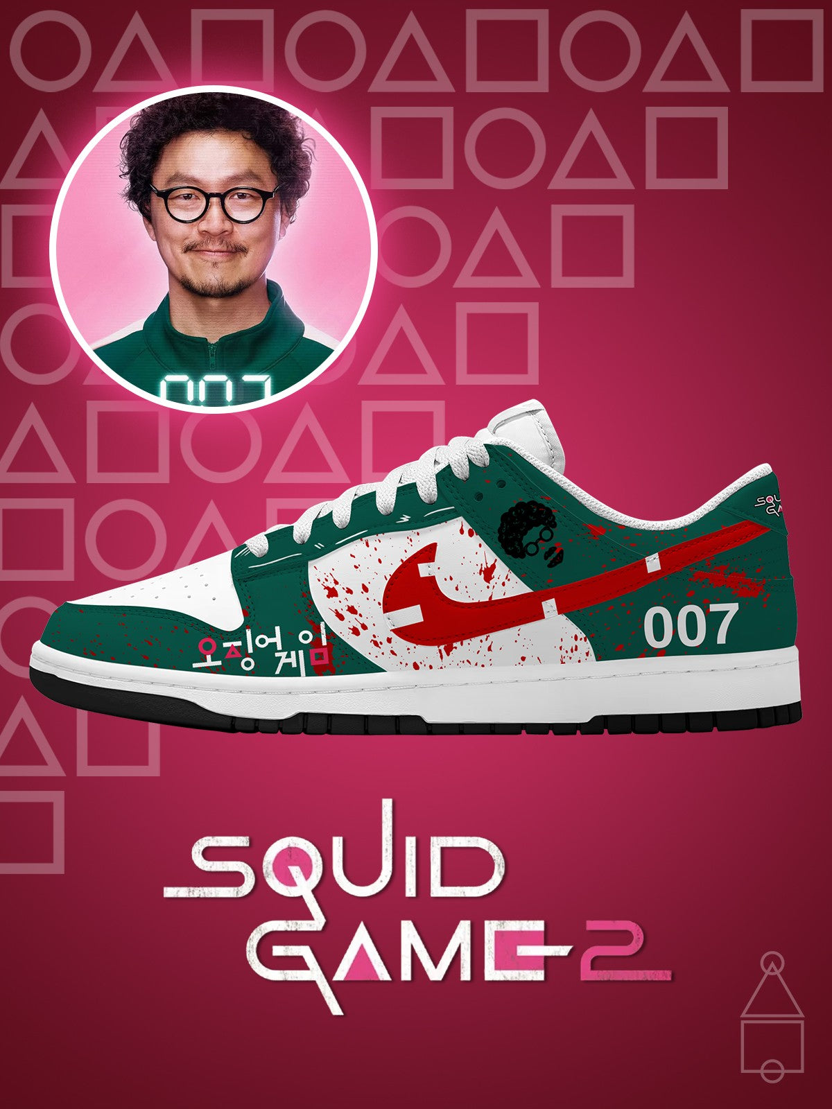 Player 007 V.1 Custom Court-Low Sneakers