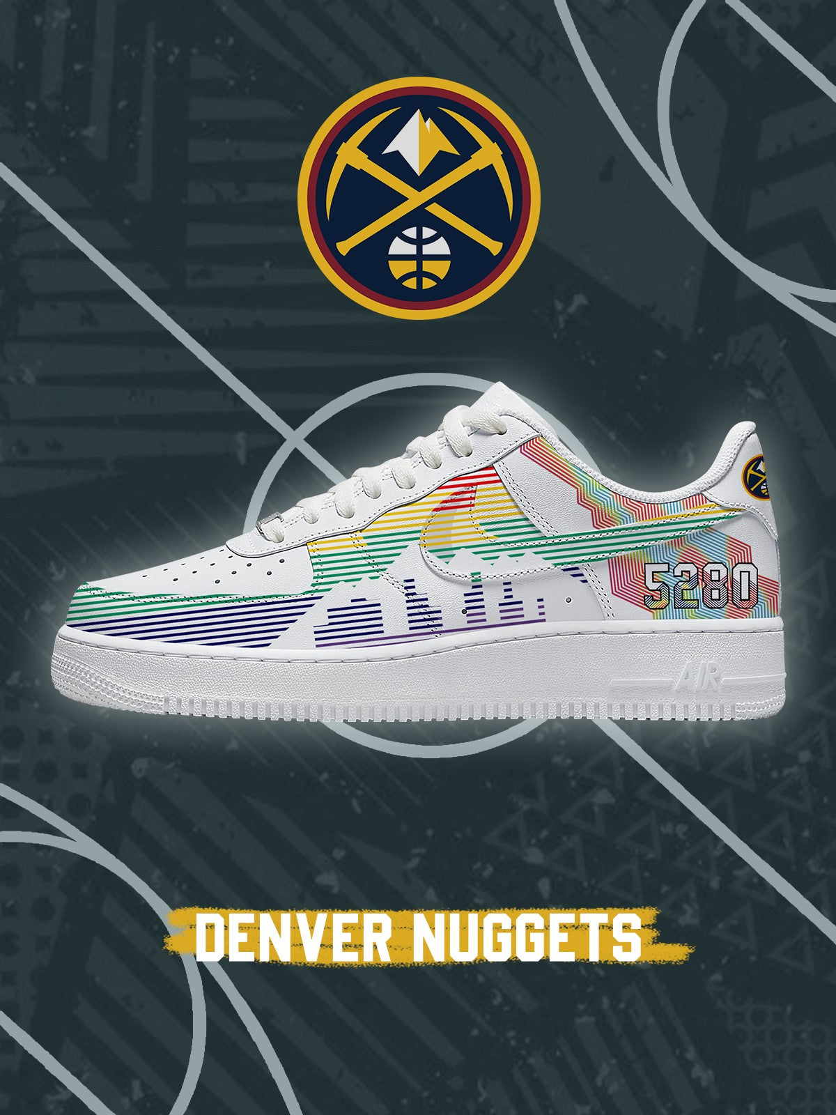 Denver Basketball V.2 Custom Air-Style Sneakers