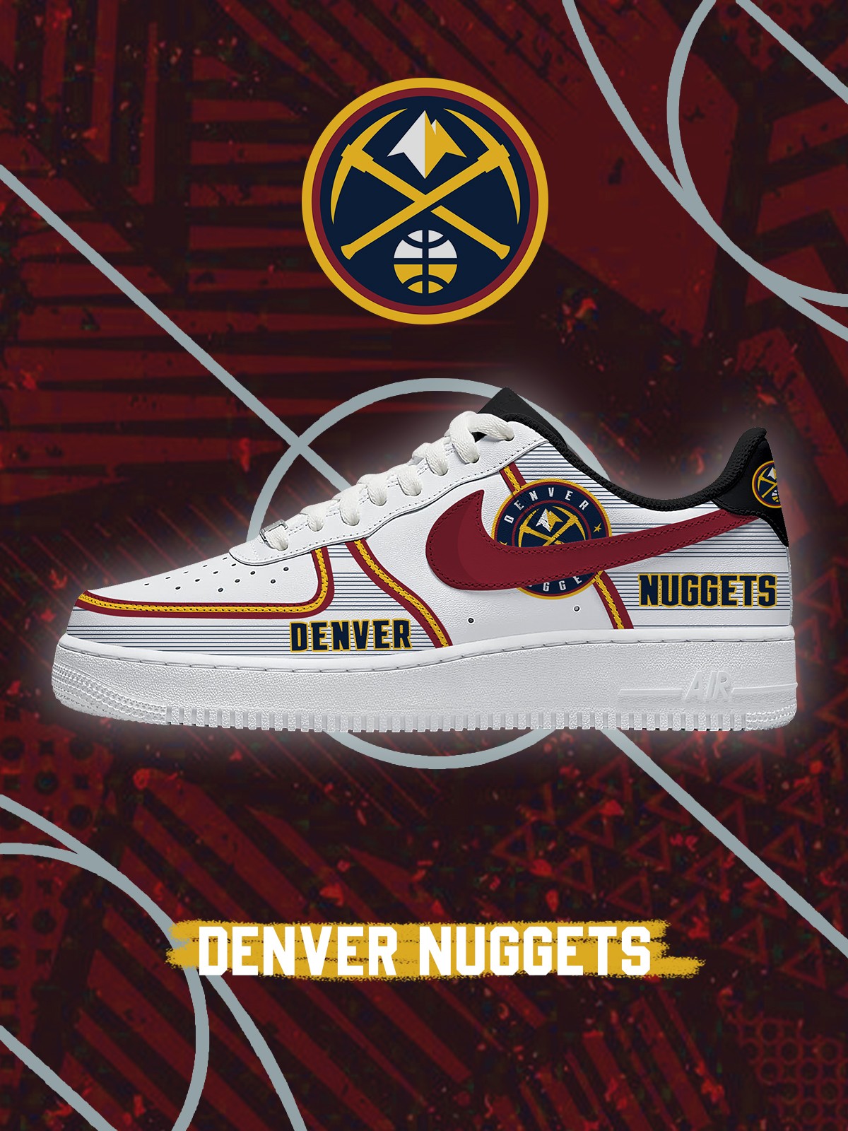 Denver Basketball V.3 Custom Air-Style Sneakers