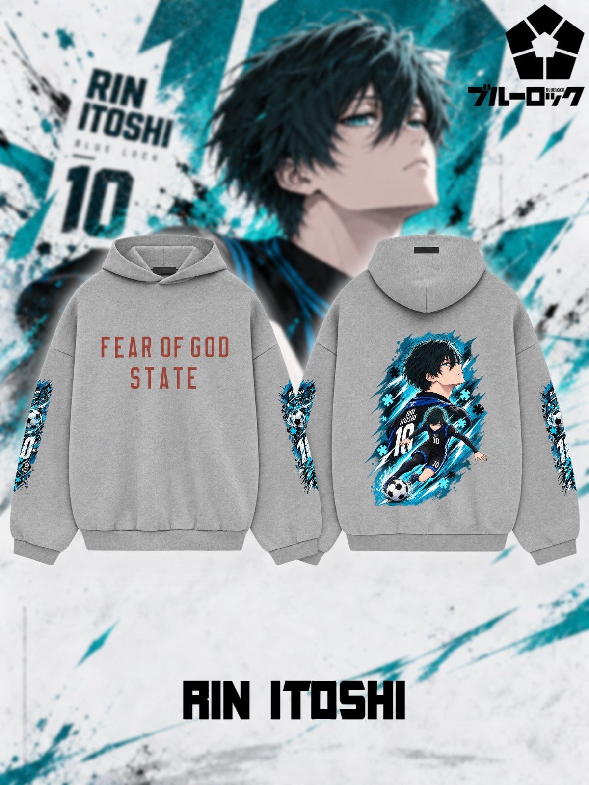 Rin Itoshi V.1 Custom Ess. Hoodie