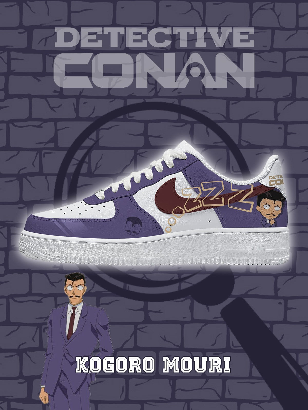 Kogoro Mouri V.1 Custom Air-Style Sneakers