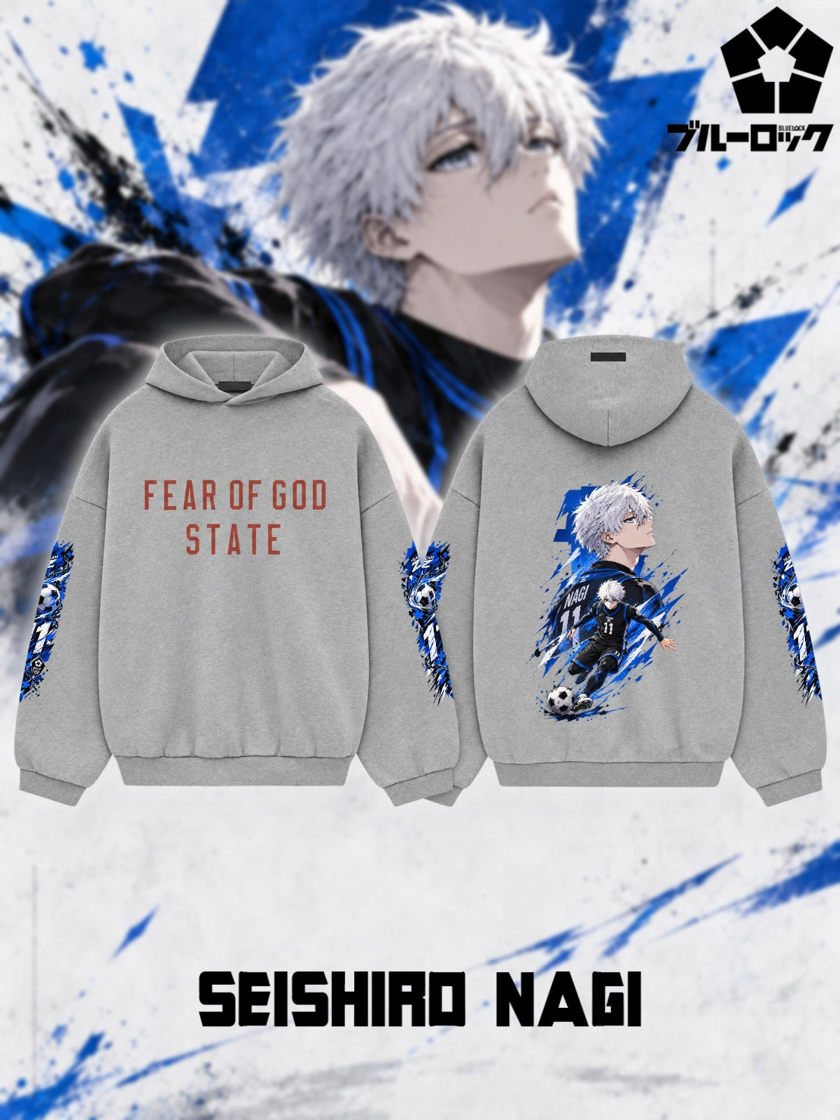 Seishiro Nagi V.1 Custom Ess. Hoodie