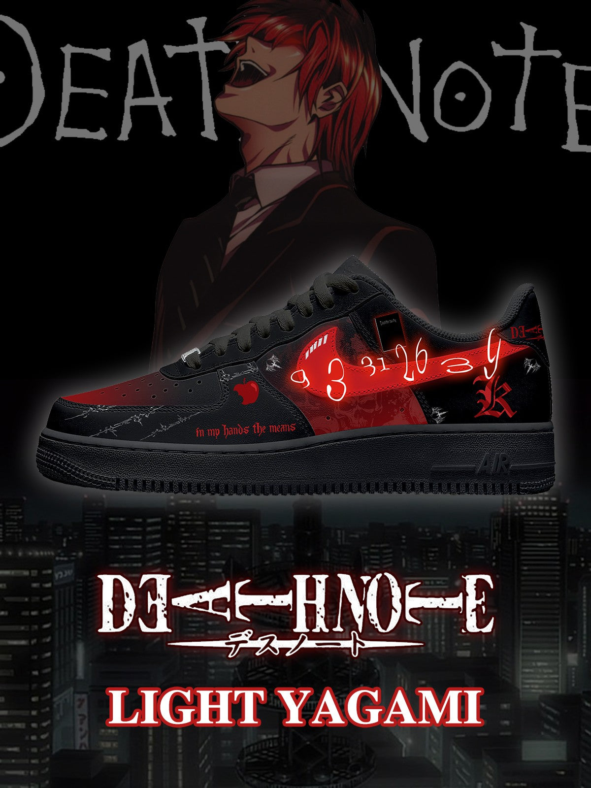 Light Yagami V.3 Custom Air-Style Sneakers