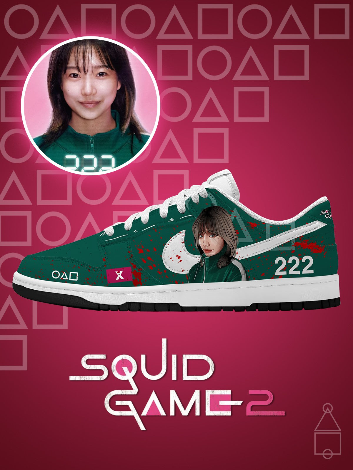 Player 222 V.1 Custom Court-Low Sneakers