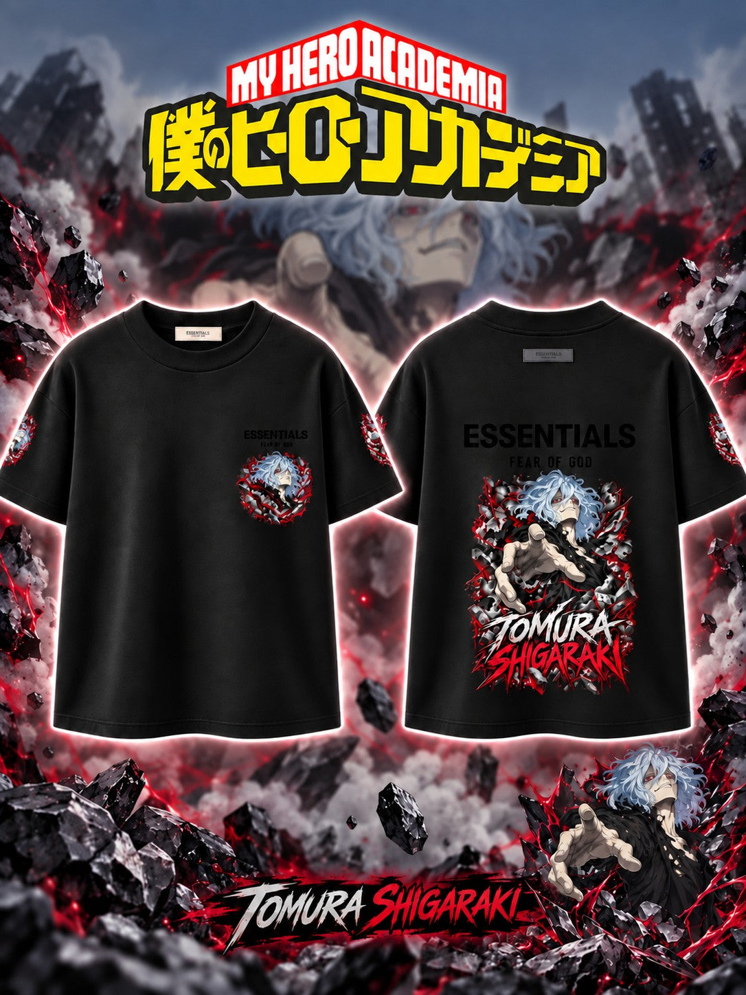 Tomura Shigaraki V.1 Custom Ess. T-Shirt