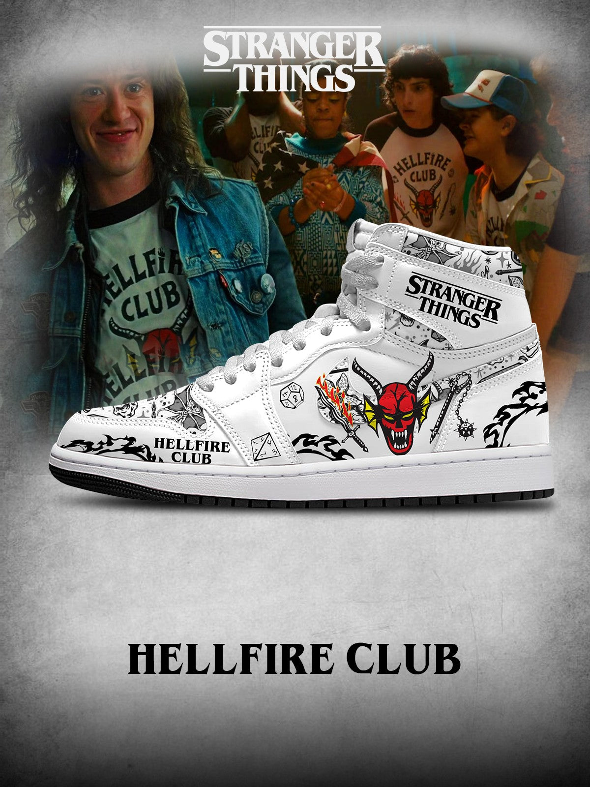 Hellfire Club V.1 Custom High-Top Sneakers