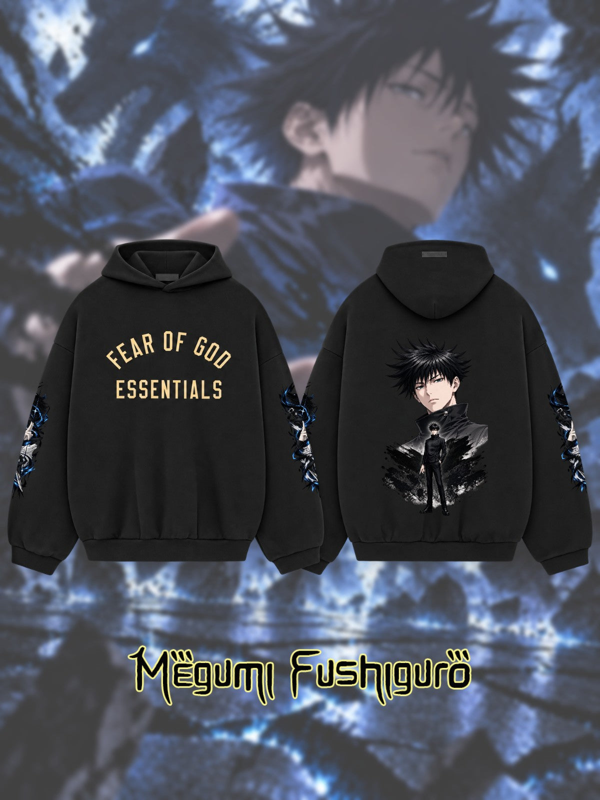 Megumi Fushiguro V.2 Custom Ess. Hoodie