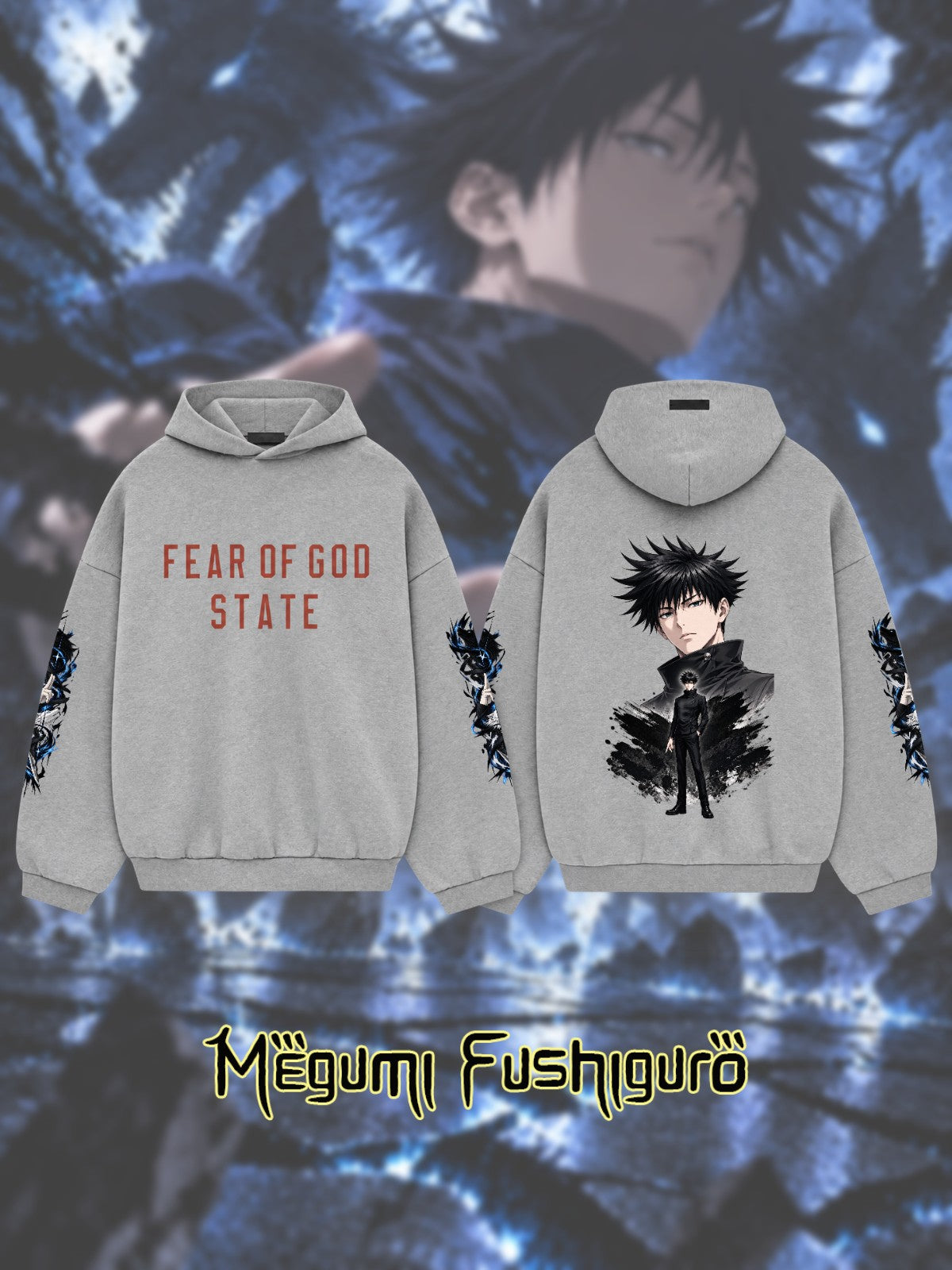 Megumi Fushiguro V.2 Custom Ess. Hoodie