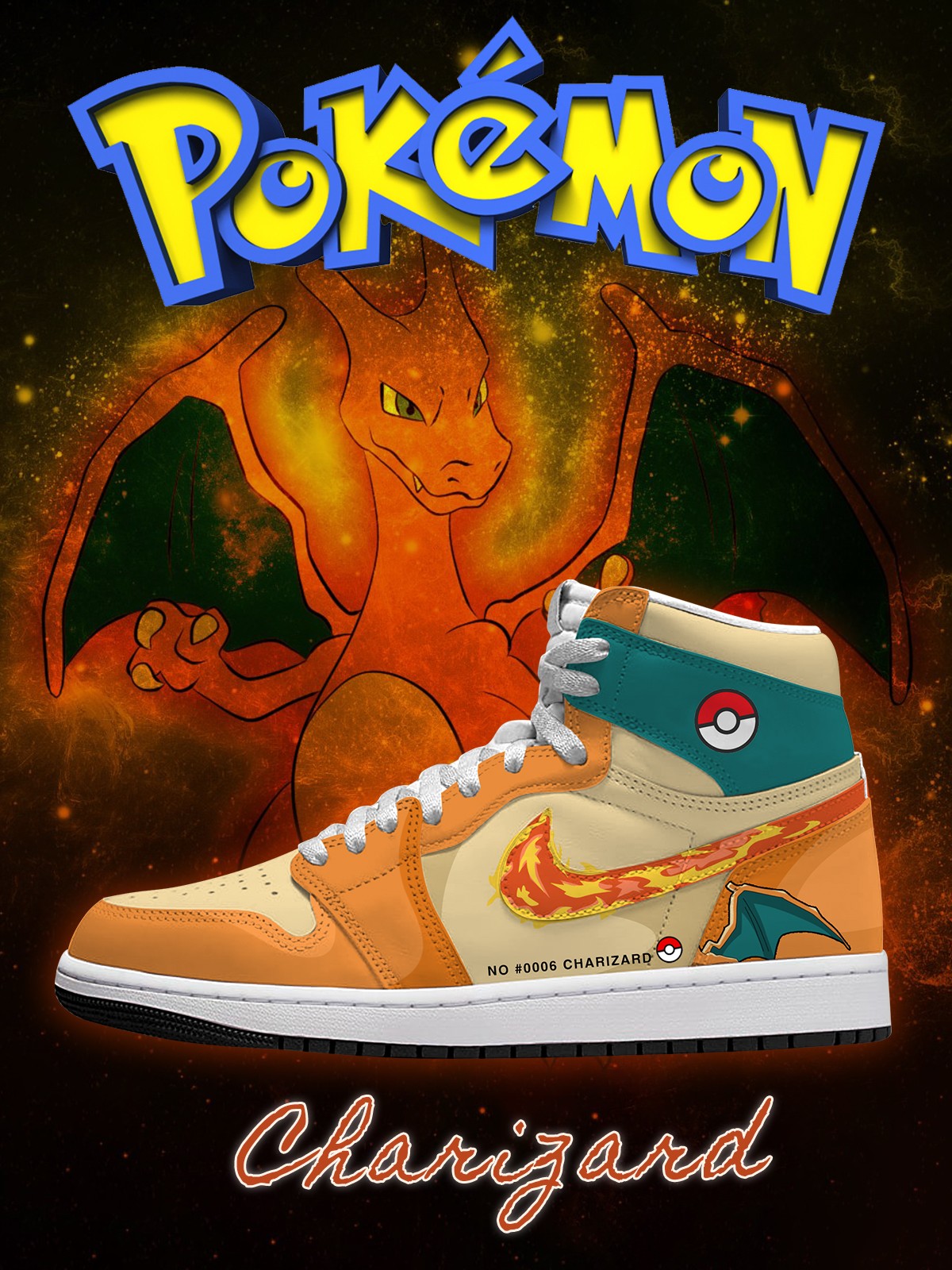 Charizard V.2 Custom High-Top Sneakers