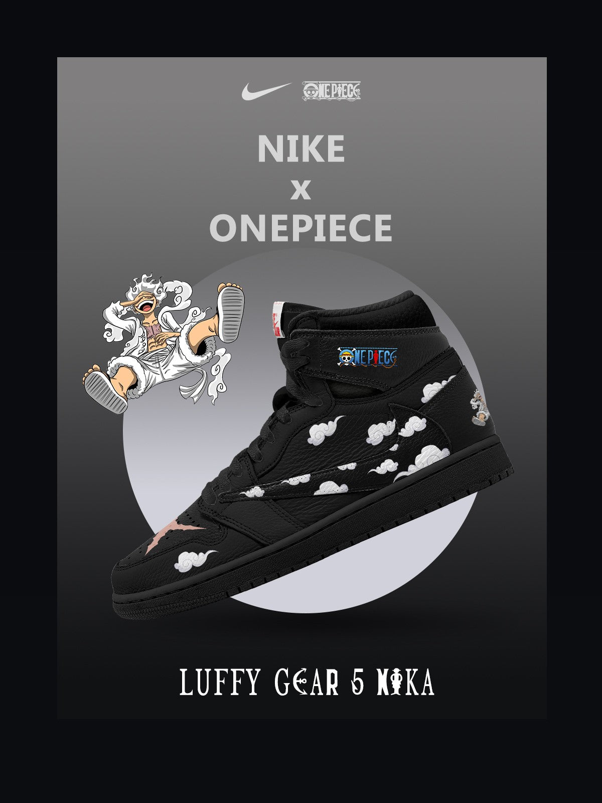 Luffy Gear 5 Nika V.1 Custom TS High Sneakers