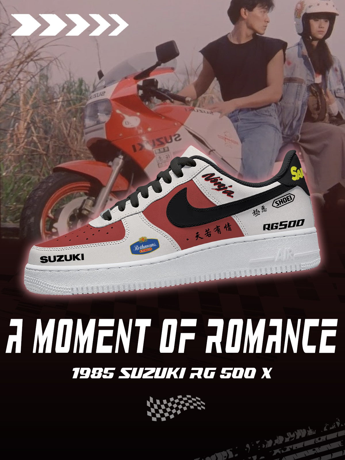 1985 RG 500 x A Moment of Romance V.1 Custom Sneakers