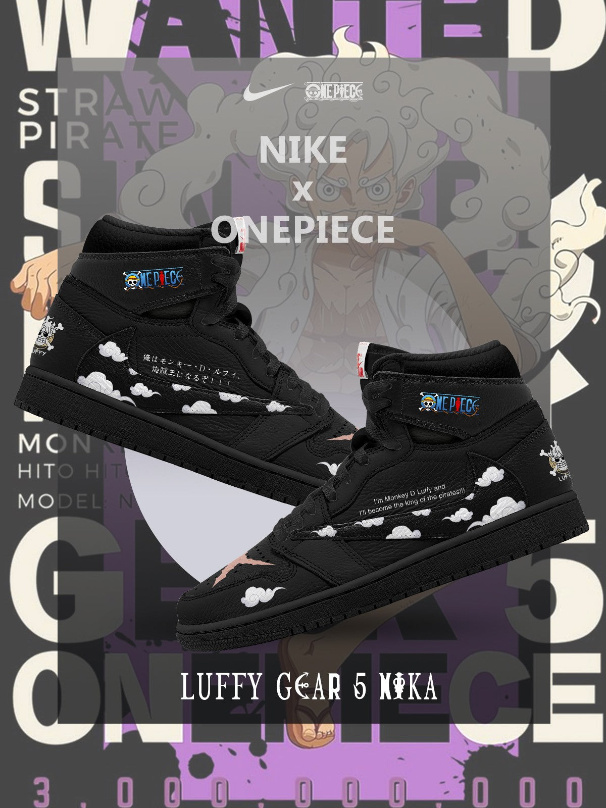 Luffy Gear 5 Nika V.3 Custom TS High Sneakers