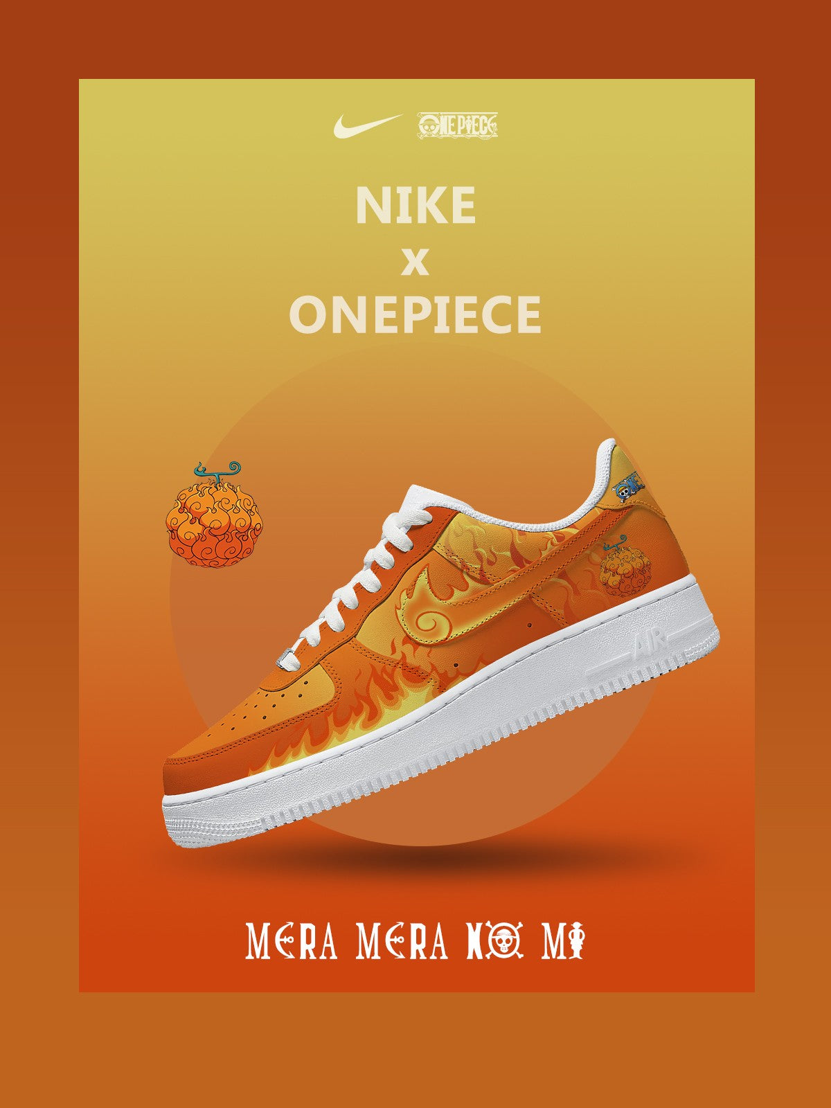 Mera Mera No Mi V.1 Custom Air-Style Sneakers
