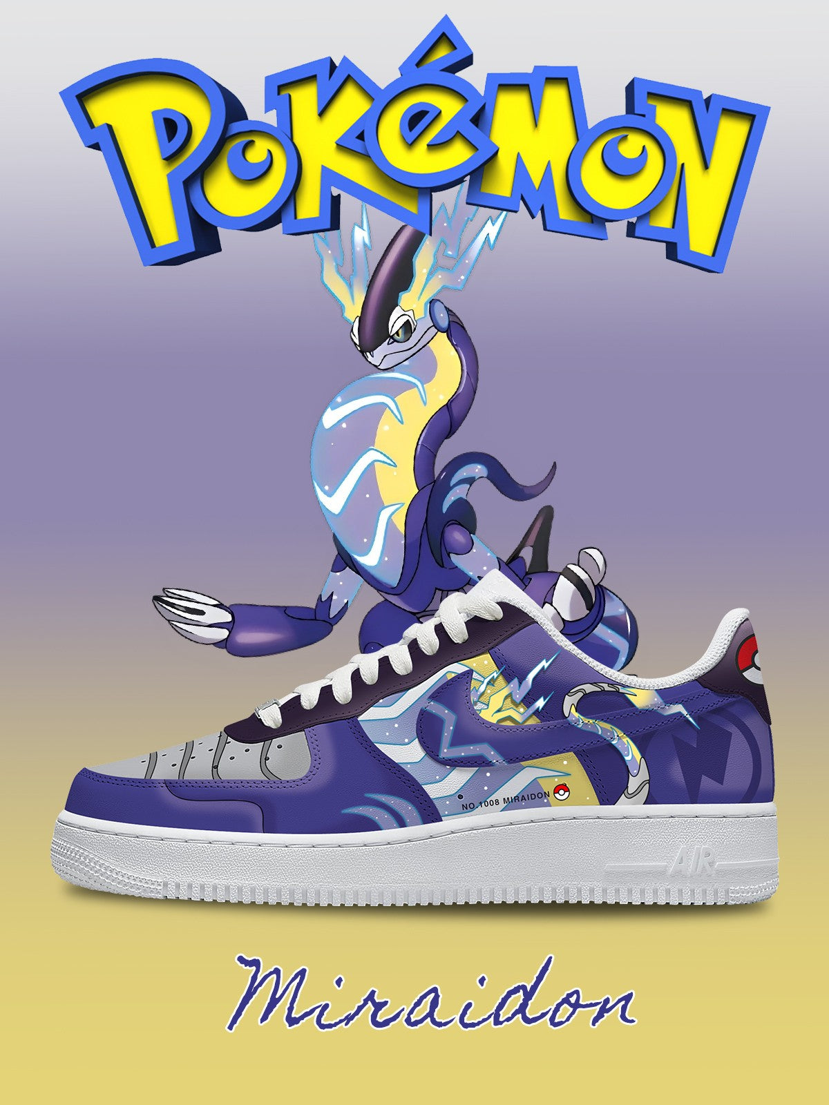 Miraidon V.1 Custom Air-Style Sneakers