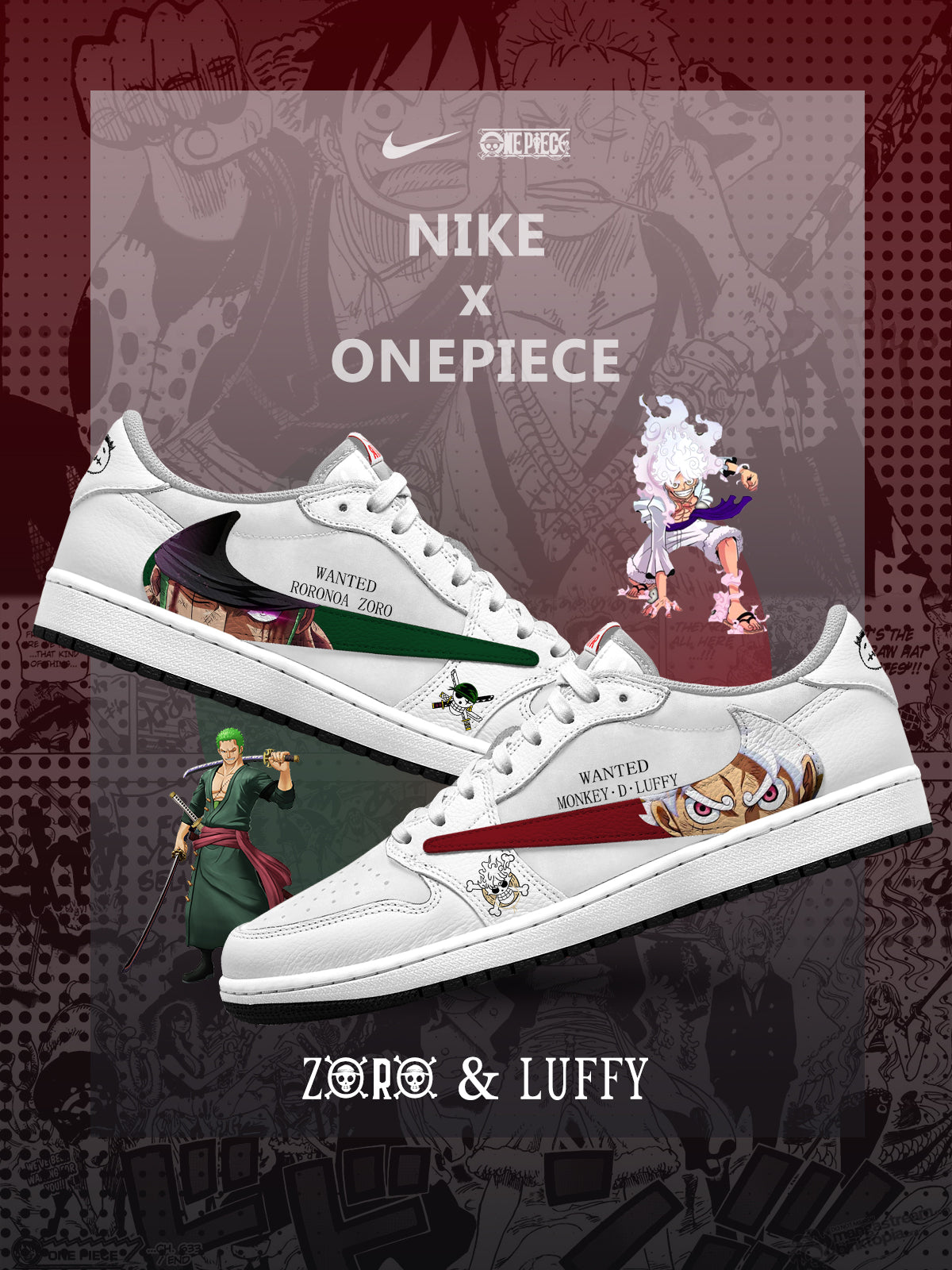 Luffy und Zoro V.1 Custom TS Low Sneakers