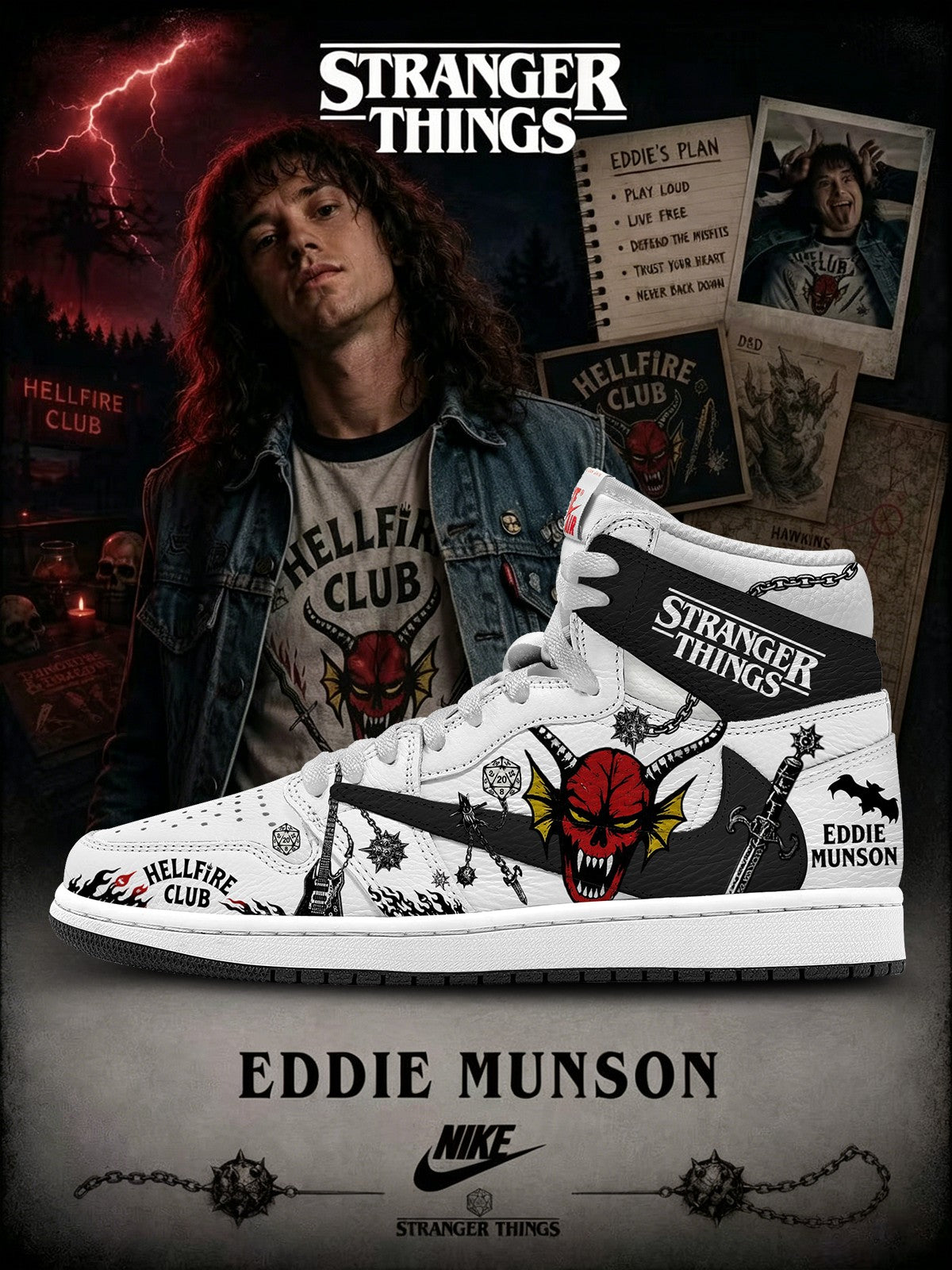 Eddie Munson V.1 Custom TS High Sneakers