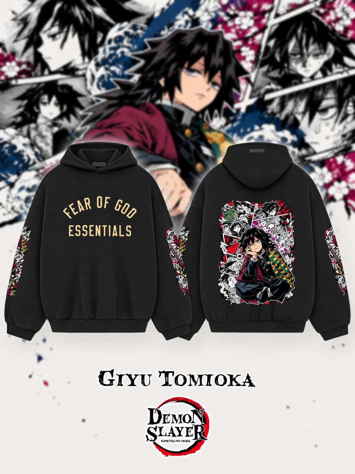 Giyu Tomioka V.1 Custom Ess. Hoodie
