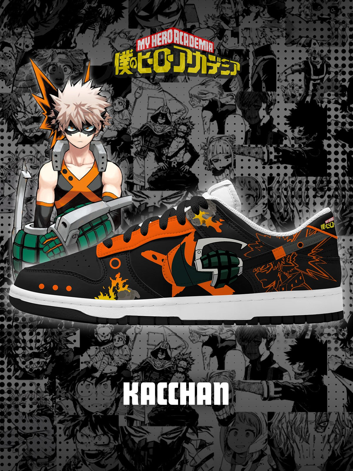 Kacchan V.1 Custom Court-Low Sneakers