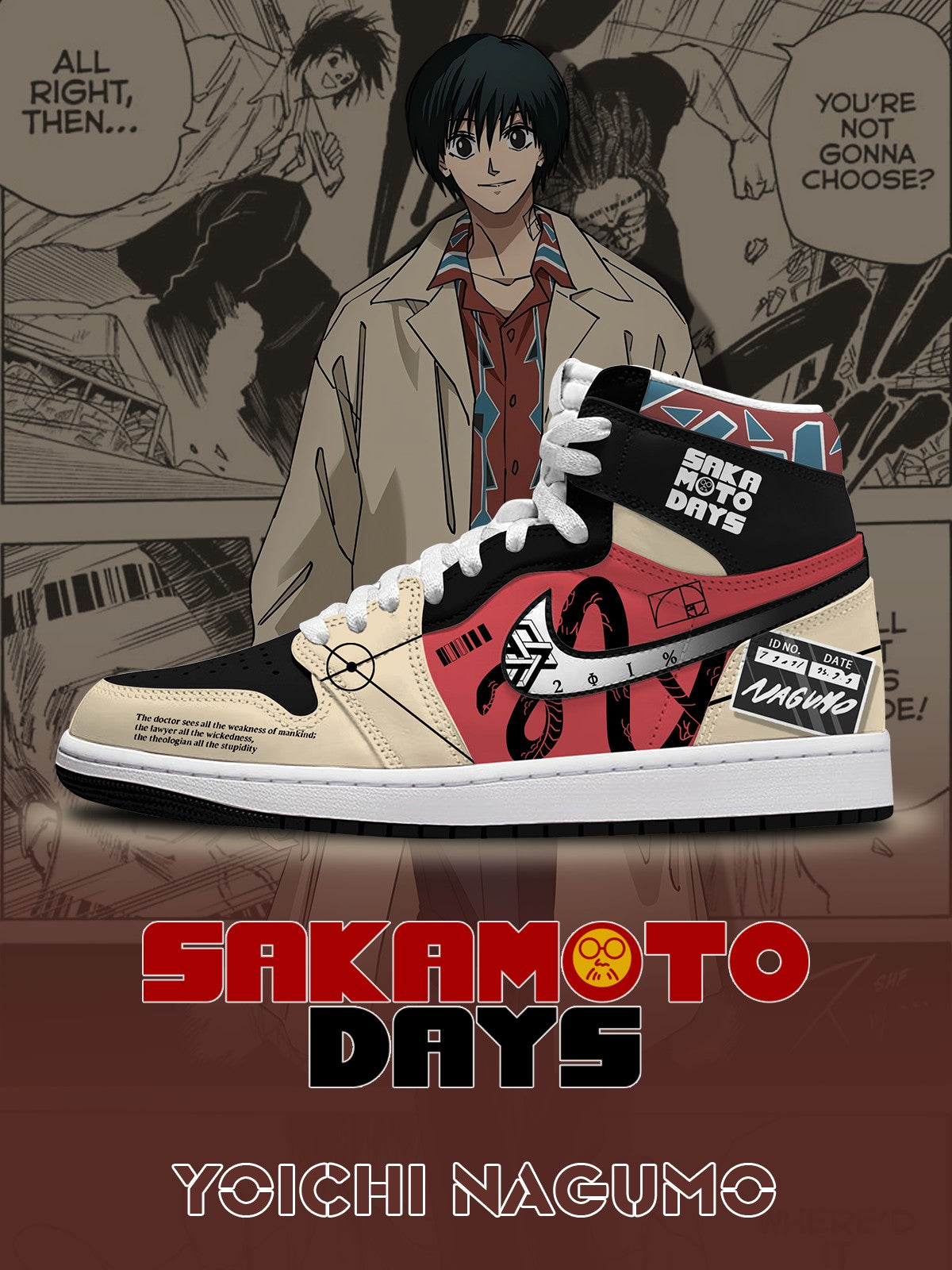 Yoichi Nagumo V.1 Custom High-Top Sneakers