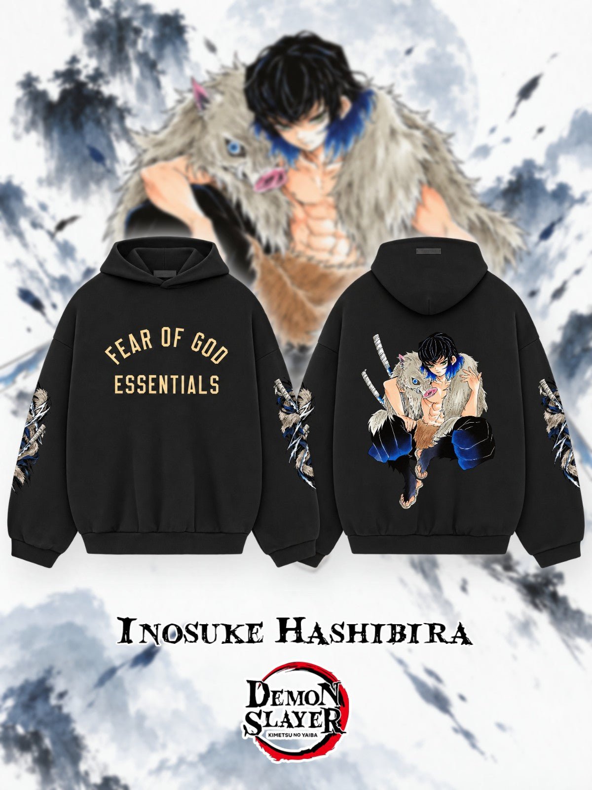 Inosuke Hashibira V.1 Custom Ess. Hoodie