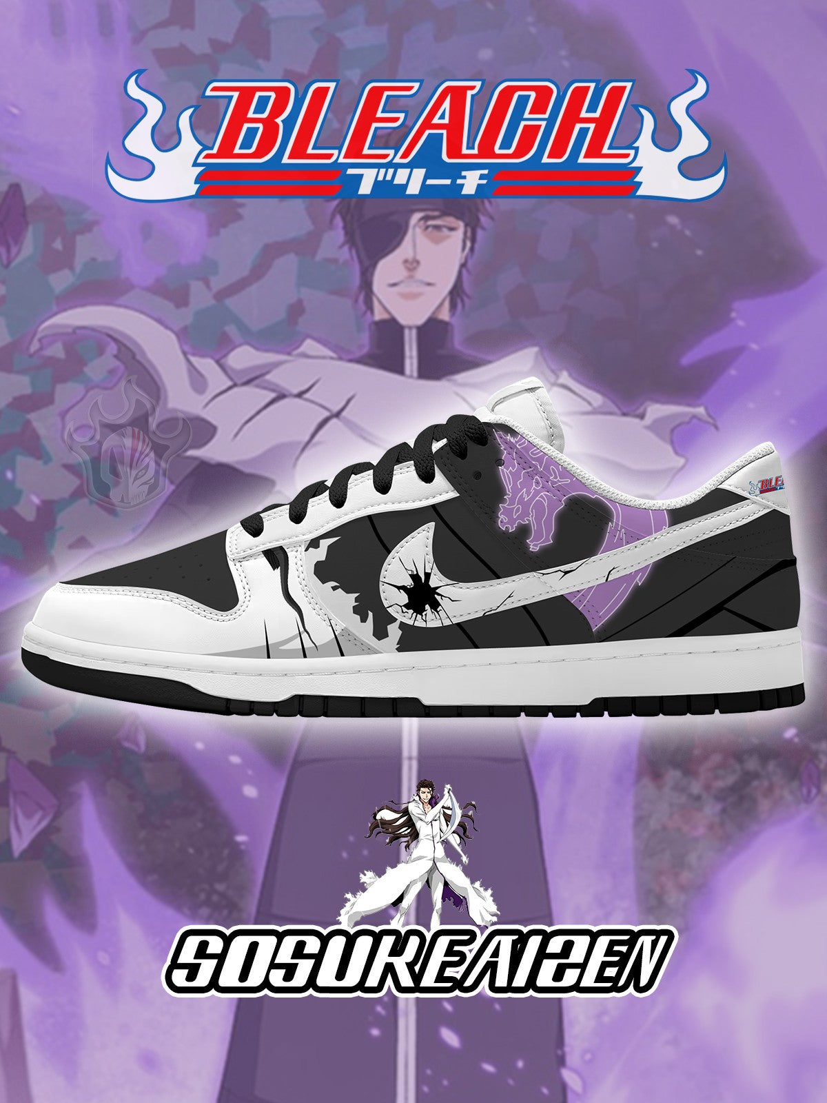 Sosuke Aizen V.1 Custom Court-Low Sneakers