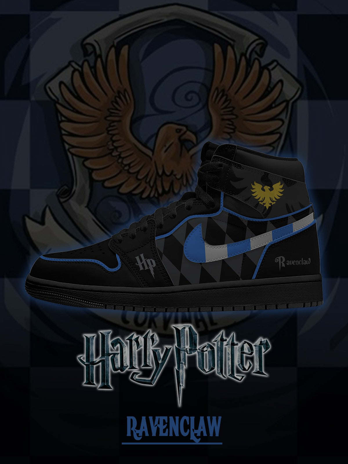 Hogwarts Ravenclaw Haus V.3 Individuelle High-Top-Sneaker